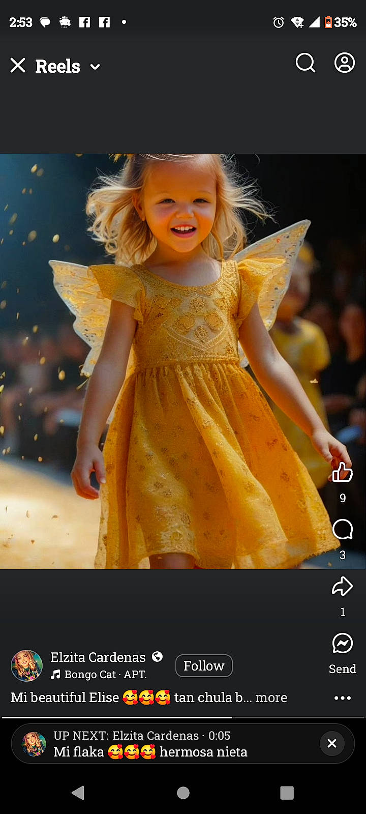 Elise joined the competition — help win amazing prizes! advertisement, blonde, child, clothing, costume, dress, eveningdress, face, fashion, female, formalwear, girl, gown, hair, head, person, photography, portrait, poster, toy