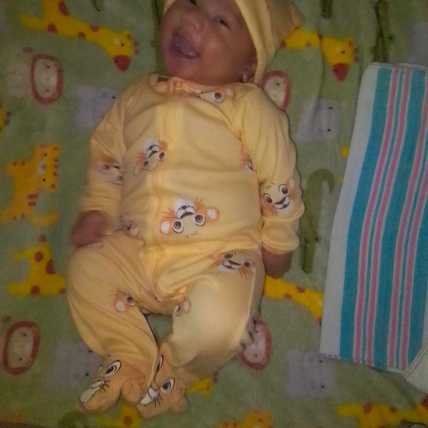 Loni joined the competition — help win amazing prizes! baby, bed, blanket, bonnet, clothing, couch, cradle, crib, cushion, face, furniture, hat, head, homedecor, infantbed, newborn, pajamas, person, photography, portrait