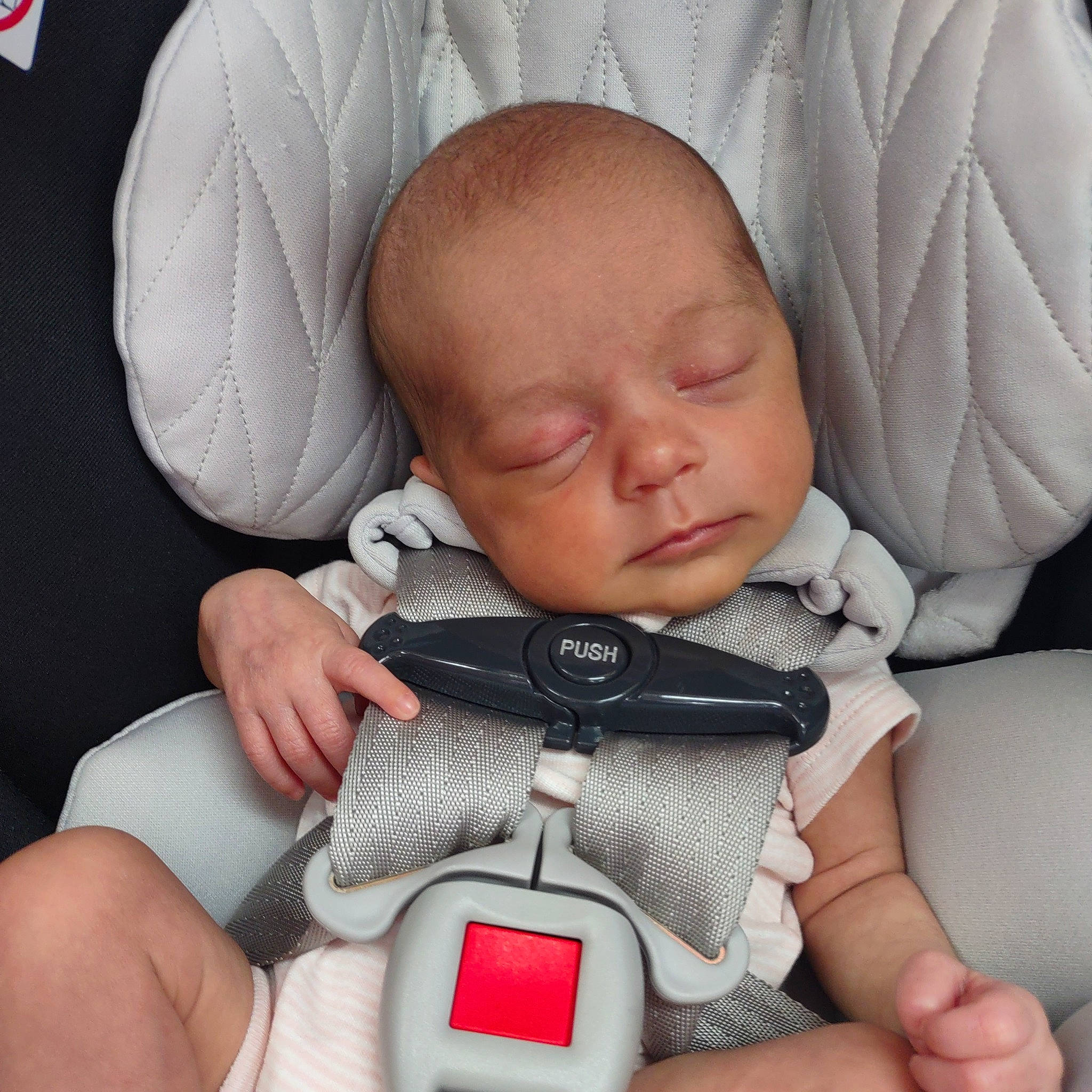 Amanda is registered to the contest to win money with this photo: baby, baby_products, baby_sleeping, baby_toddler_clothing, cheek, child, chin, comfort, eyelash, facial_expression, finger, hand, head, iris, mouth, nail, person, skin, thumb, toddler