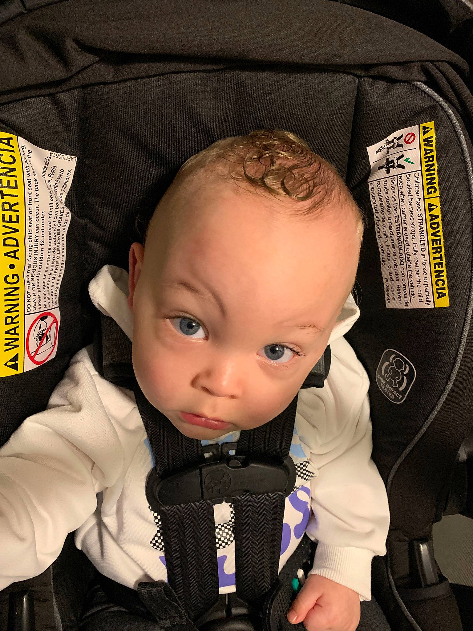 Brayden is registered to the contest to win money with this photo: auto_part, baby, baby_carriage, baby_products, car_seat, car_seat_cover, cheek, child, comfort, cool, eye, family_car, fashion_accessory, fun, hairstyle, person, personal_protective_equipment, product, toddler, vehicle_door