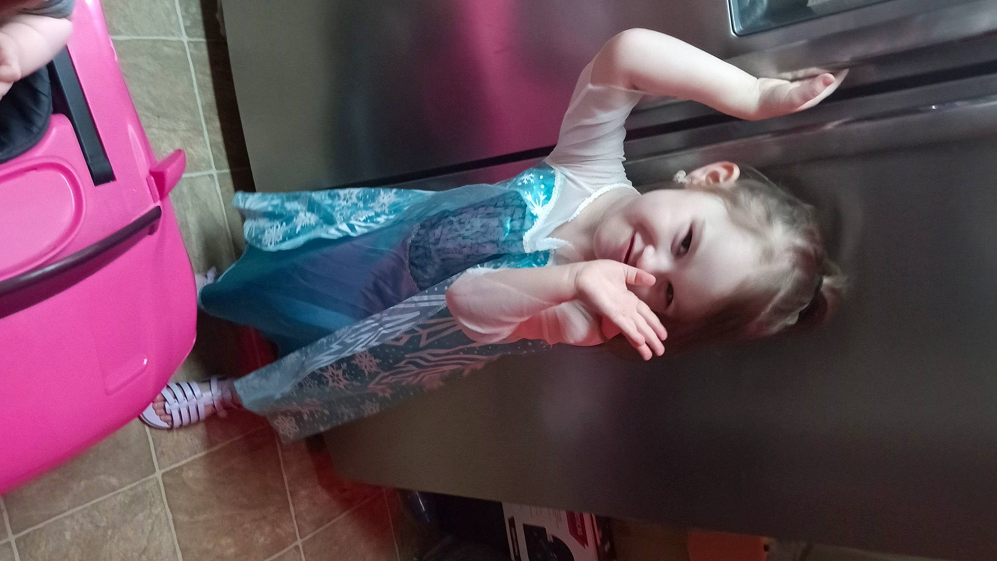 Mindy joined the competition — help win amazing prizes! black_hair, chest, child, elbow, eyelash, eyewear, flash_photography, flesh, fun, gesture, hand, happy, human_leg, joy, leisure, long_hair, magenta, person, pink, room