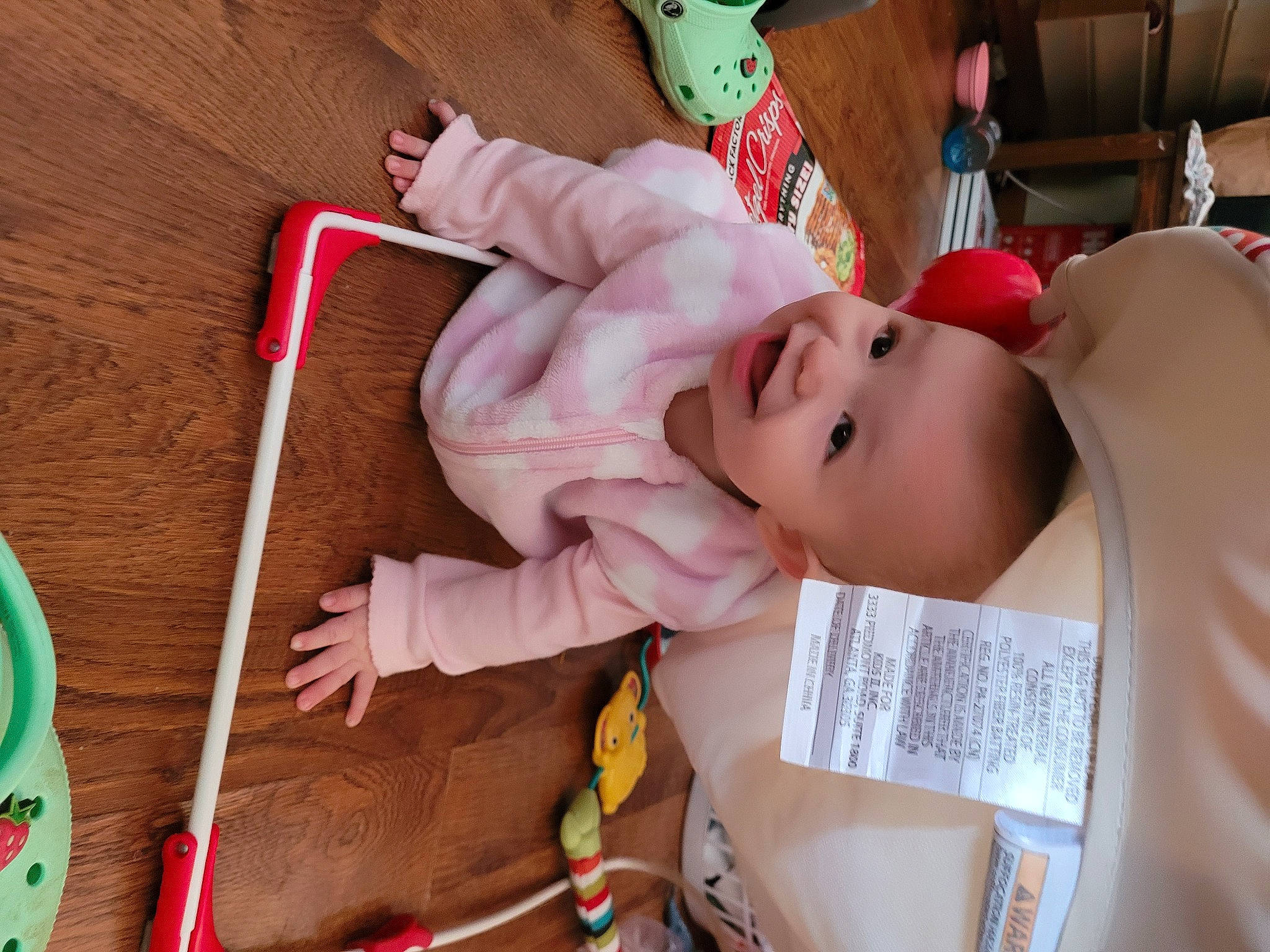 Rosá'Leigh joined the competition — help win amazing prizes! baby, baby_products, baby_toddler_clothing, cheek, child, eye, face, fun, green, happy, hat, mouth, nose, orange, person, room, skin, smile, toddler, white