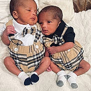 Kayden And Kaysen joined the competition — help win amazing prizes! newborn, twins, baby, infant, plaid_outfit, bow_tie, white_blanket, socks, cute, lying_down, sleepy, soft_texture, matching_clothes, close_up, indoor, family, portrait, baby_boy, newborn_twins, adorable