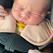 Amoura joined the competition — help win amazing prizes! baby, infant, car_seat, child, sleeping, face, hand, harness, closeup, seatbelt, car, child_safety, cute, peaceful, newborn, resting, child_seat, strapped_in, portrait, young_child