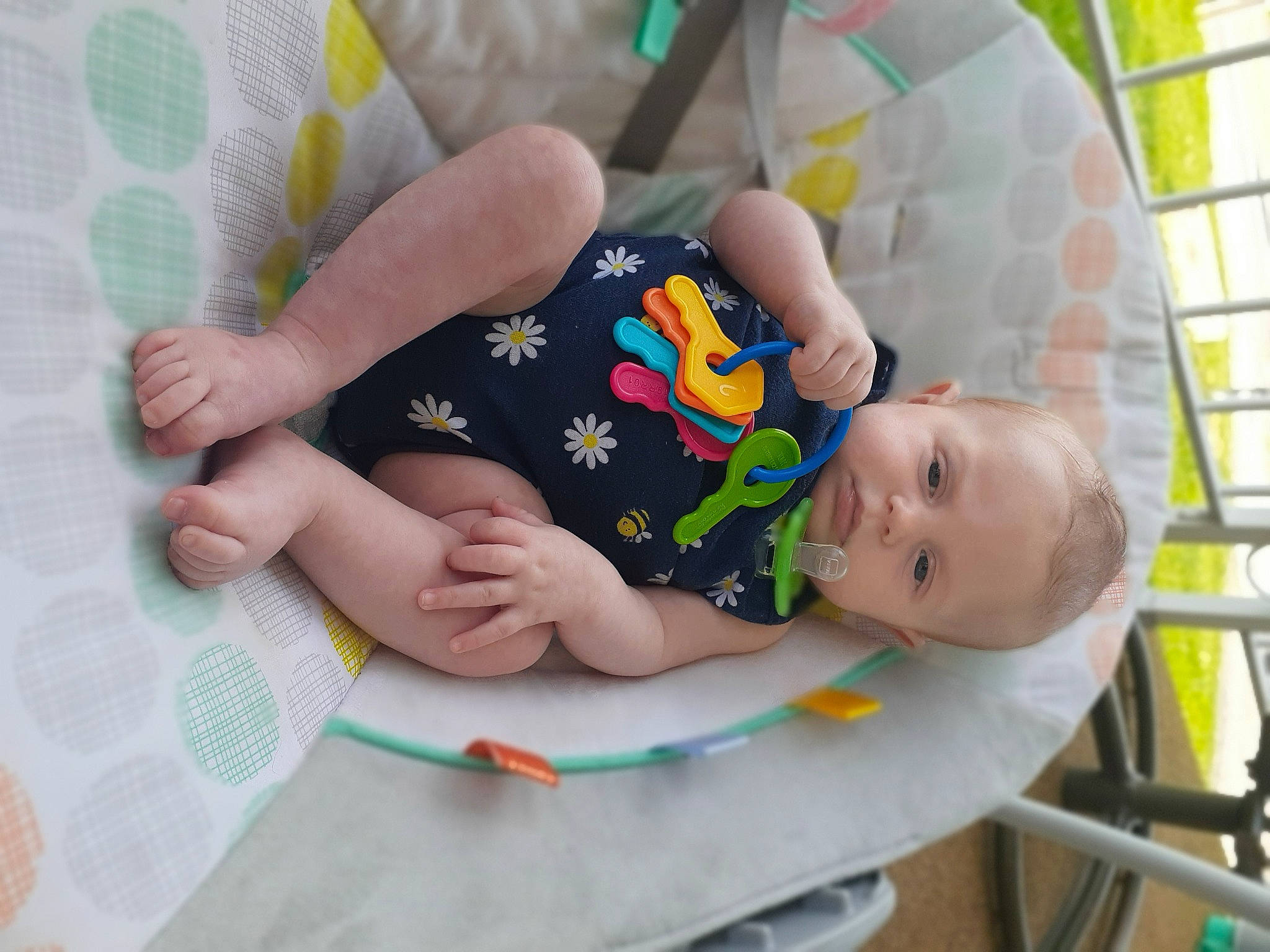 Cali joined the competition — help win amazing prizes! baby, baby_products, baby_safety, baby_toddler_clothing, chair, child, comfort, hand, happy, linens, nail, pattern, person, play, room, skin, sleeve, t_shirt, textile, toddler