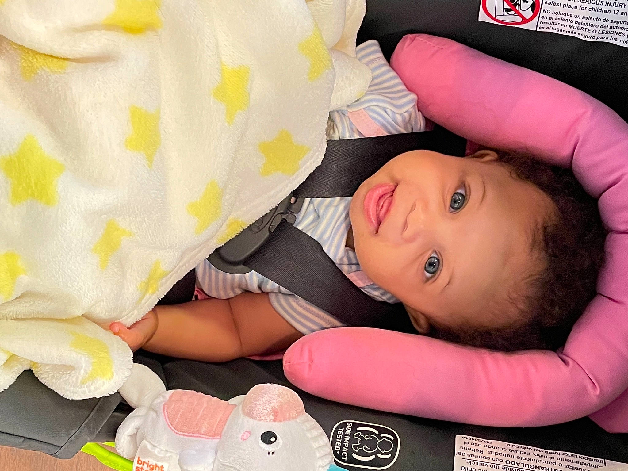 Dallas joined the competition — help win amazing prizes! arm, baby, baby_toddler_clothing, beauty, cheek, child, comfort, eyelash, facial_expression, finger, happy, human, linens, mammal, people, person, pink, product, skin, textile