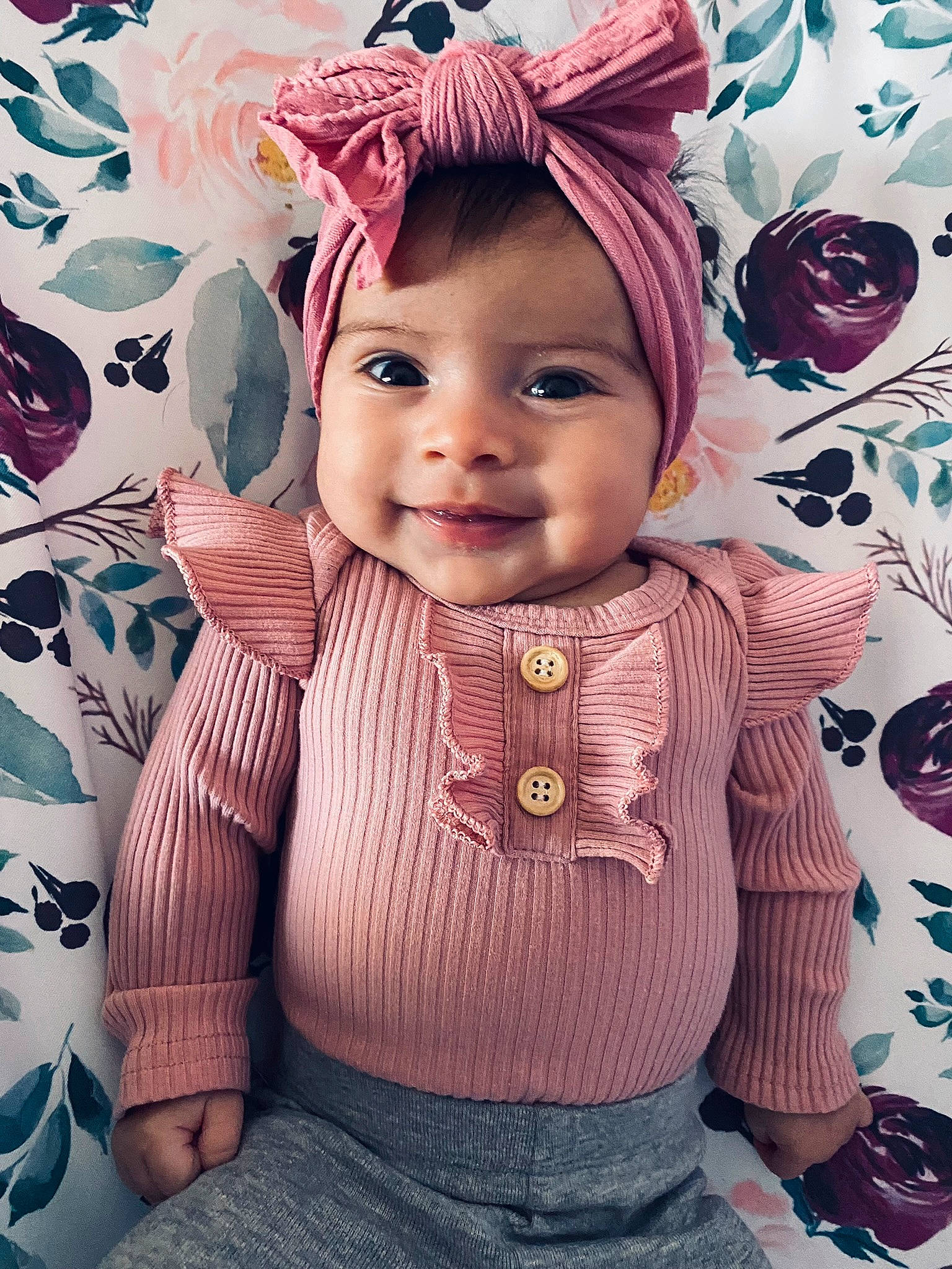 Kristina is registered to the contest to win money with this photo: baby_toddler_clothing, cap, child, cool, dress, eyelash, face, hairstyle, happy, headwear, human_body, joy, magenta, outerwear, pattern, person, pink, product, skin, sleeve