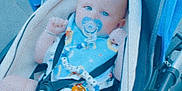 Ronnie-Lee joined the competition — help win amazing prizes! baby, babygear, blanket, blue, child, clothing, comfort, cute, head, infant, infantwear, outdoor, pacifier, person, resting, seatbelt, small, socks, stroller, toy