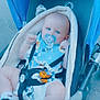 Ronnie-Lee joined the competition — help win amazing prizes! baby, pacifier, stroller, blue, blanket, infant, child, clothing, socks, seatbelt, toy, outdoor, person, comfort, cute, resting, infantwear, babygear, head, small