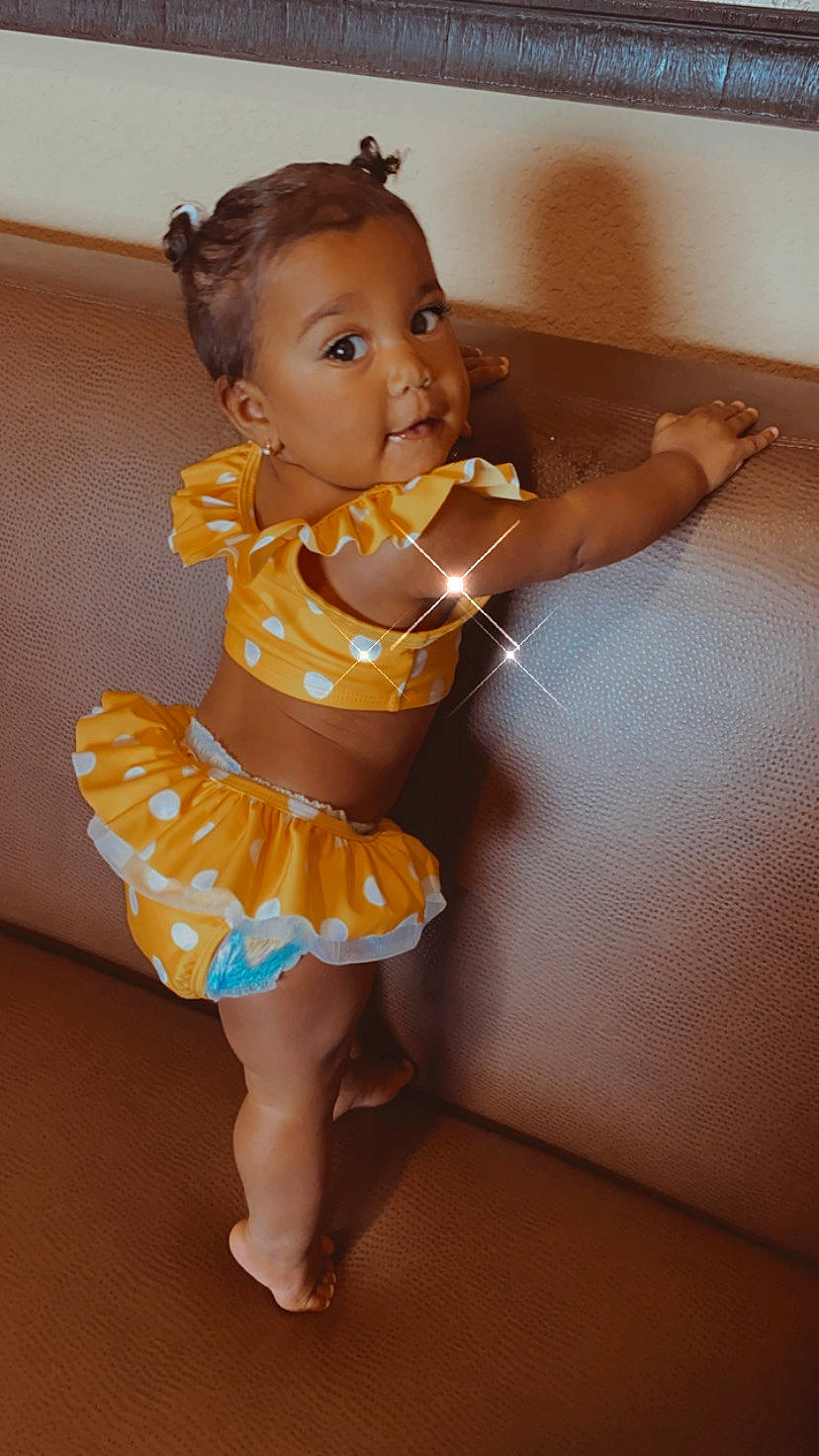 Analie Bella Castillo joined the competition — help win amazing prizes! abdomen, baby, baby_toddler_clothing, child, day_dress, dress, eye, face, fashion_design, hair, happy, human_leg, jewellery, knee, pattern, person, skin, thigh, toddler, trunk