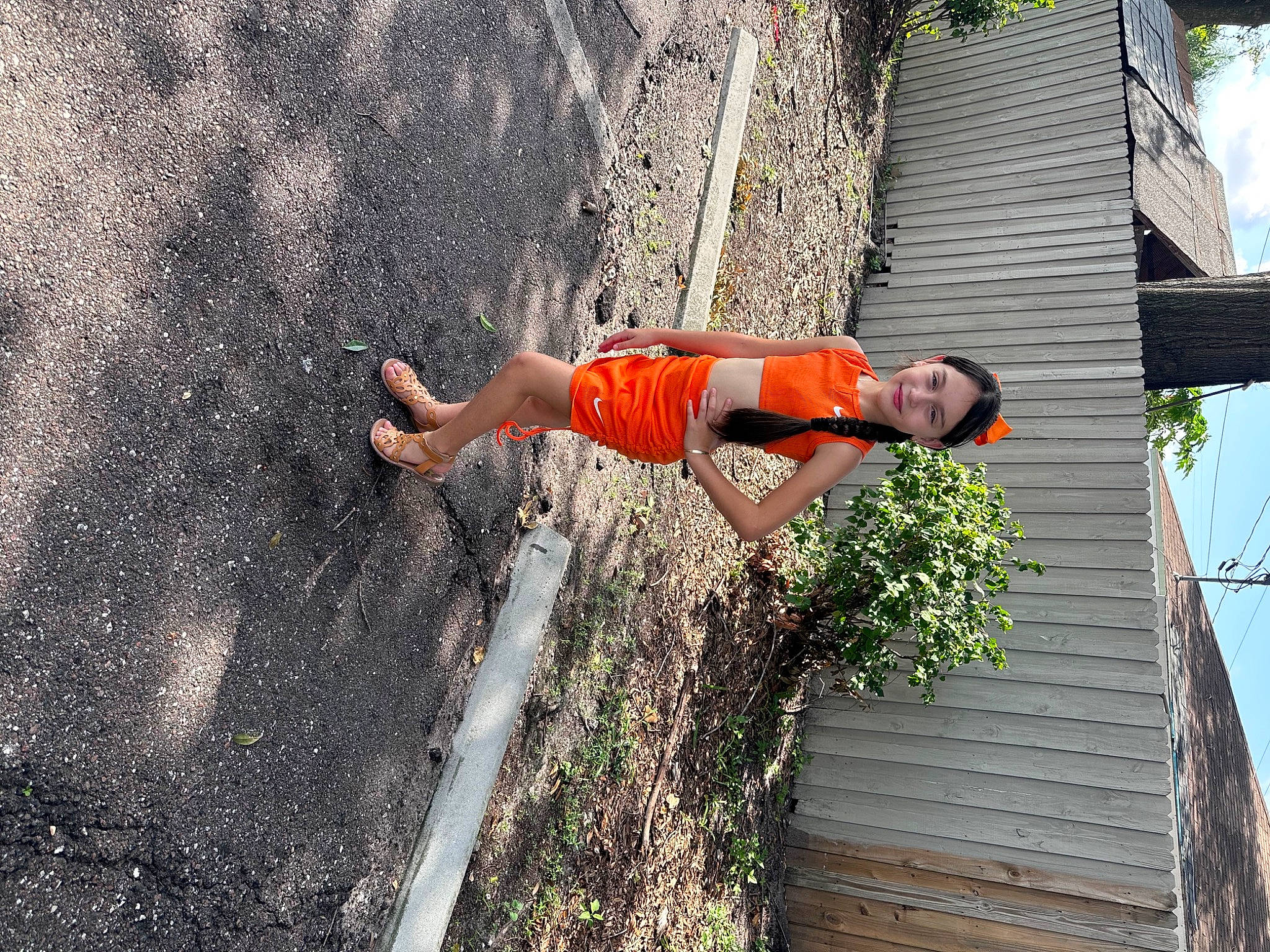 Emily joined the competition — help win amazing prizes! asphalt, fun, grass, happy, joy, leisure, people_in_nature, person, plant, recreation, shadow, sky, soil, toddler, tree, vacation, wood