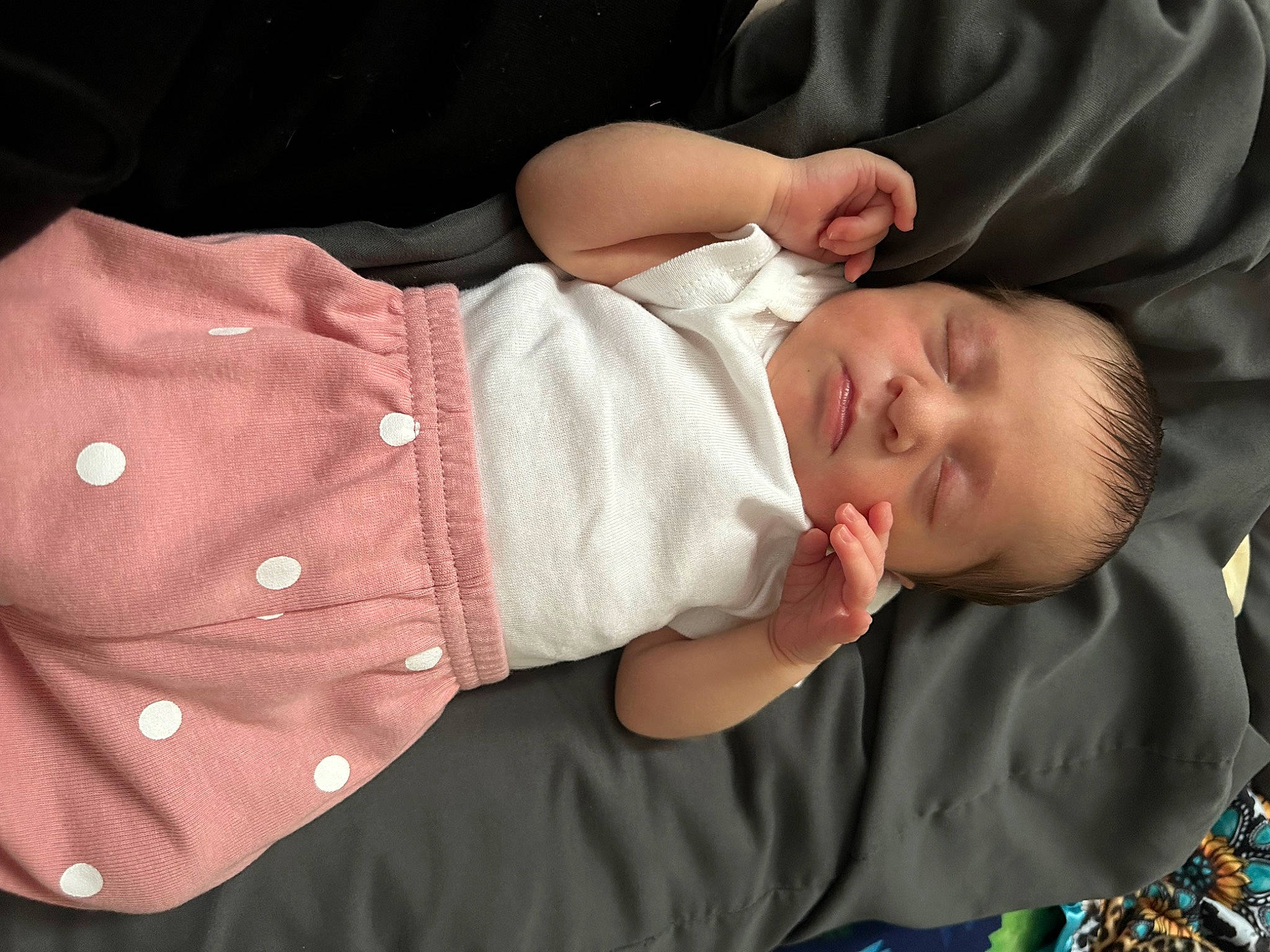 Evelyn joined the competition — help win amazing prizes! baby, baby_products, baby_toddler_clothing, button, cheek, child, collar, comfort, dress_shirt, facial_expression, gesture, hand, head, mammal, pattern, person, sitting, skin, sleeve, toddler