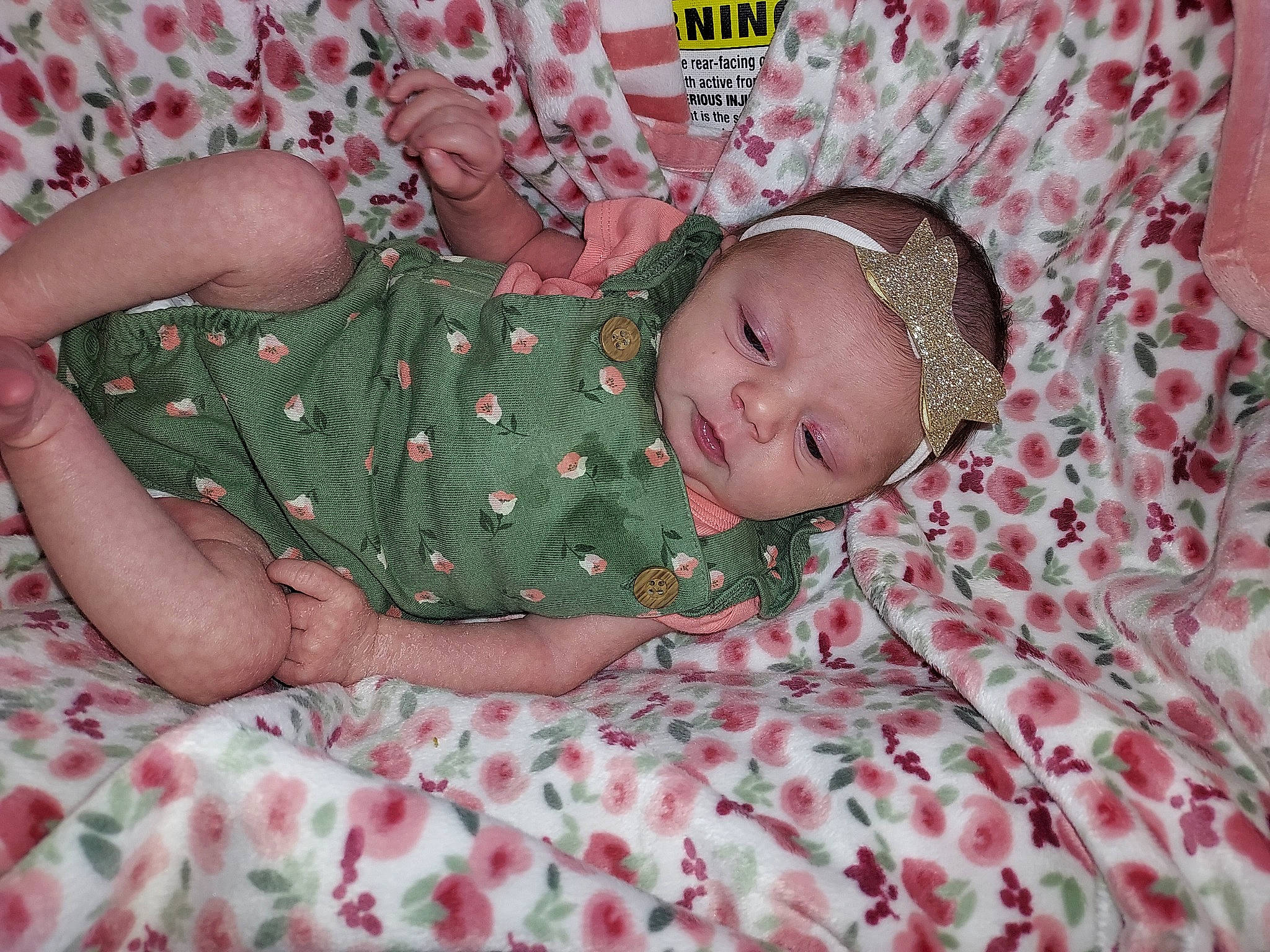 Lakelynn joined the competition — help win amazing prizes! arm, baby, baby_products, baby_sleeping, baby_toddler_clothing, bedding, bedtime, child, comfort, human_body, linens, magenta, pattern, person, pink, red, room, skin, sleeve, textile