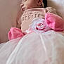 baby, newborn, sleeping, pink, headband, flower, blanket, soft, cozy, infant, closeup, portrait, cute, peaceful, tulle, clothing, delicate, rest, toddler, child