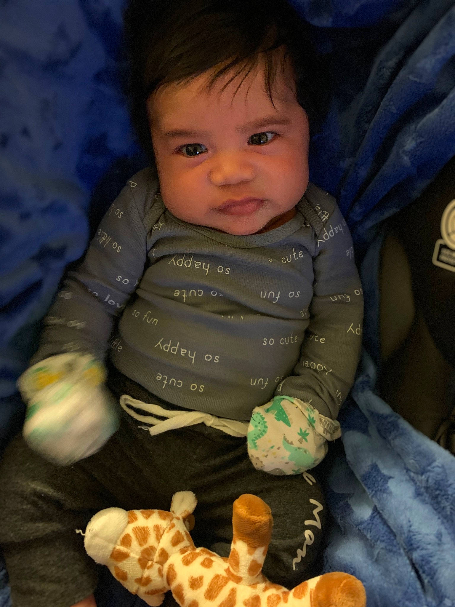 Sincere is registered to the contest to win money with this photo: baby, baby_toddler_clothing, cheek, child, comfort, cool, eye, finger, fun, human_body, mammal, nose, organ, person, product, sitting, skin, sleeve, snapshot, textile