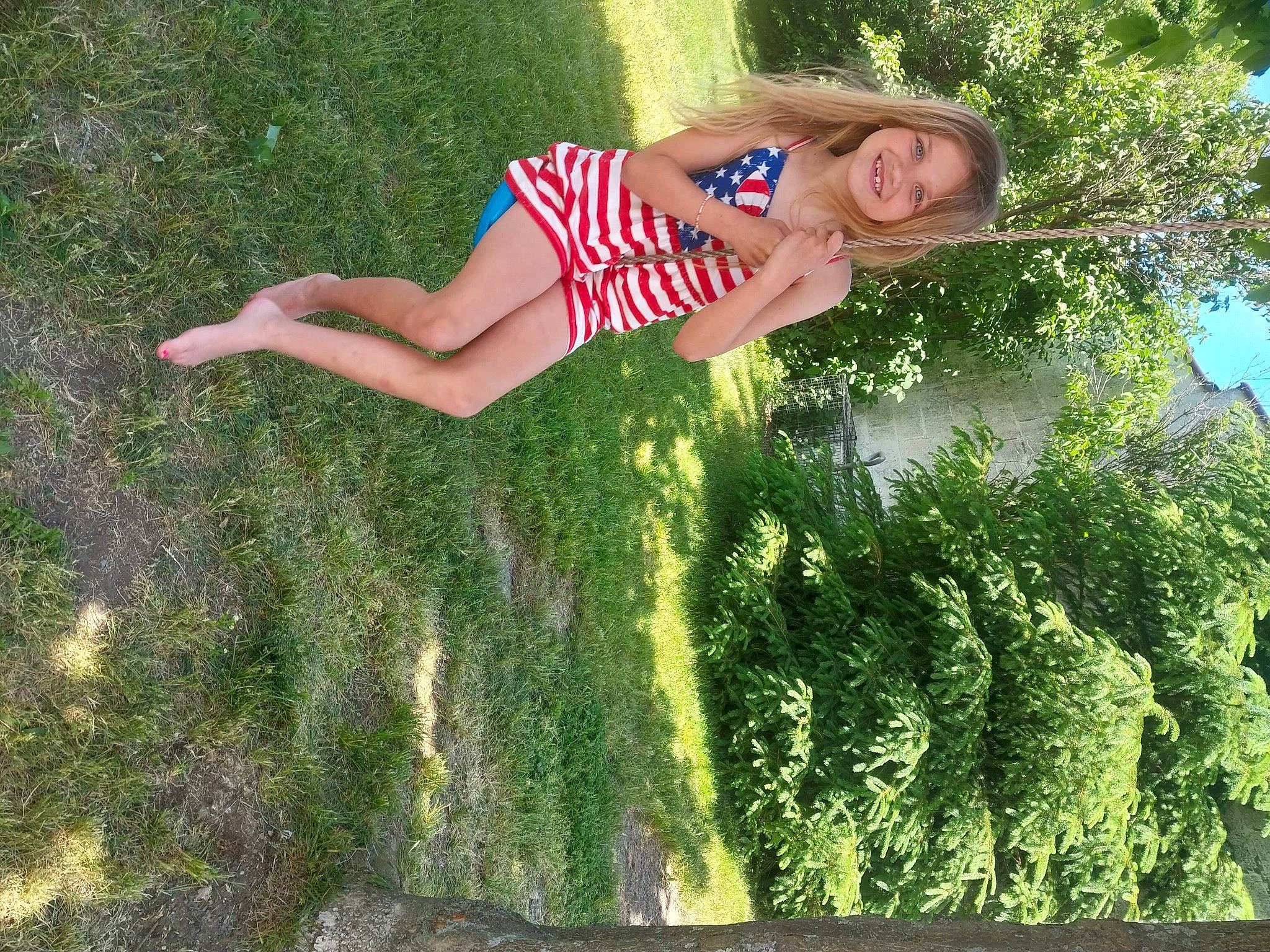 Jayde joined the competition — help win amazing prizes! fun, garden, grass, hair, happy, human_leg, joy, knee, landscape, leisure, people_in_nature, person, plant, recreation, shrub, smile, summer, swimwear, thigh, tree