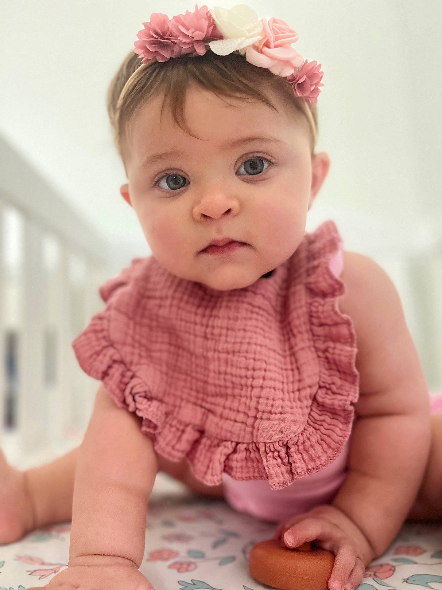 Sofia joined the competition — help win amazing prizes! accessories, baby, bodypart, clothing, crawling, dress, face, finger, hand, head, headband, knitwear, medication, newborn, person, photography, pill, portrait, sitting, sweater