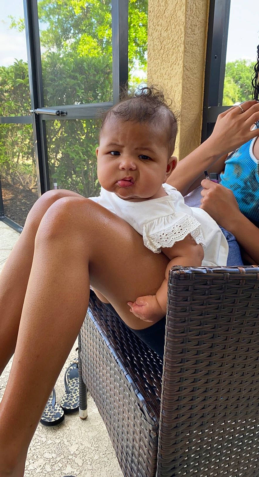 Izema joined the competition — help win amazing prizes! baby_toddler_clothing, chest, face, finger, grass, hairstyle, hand, happy, knee, lap, leg, leisure, mammal, muscle, outdoor_furniture, person, skin, summer, thigh, toddler