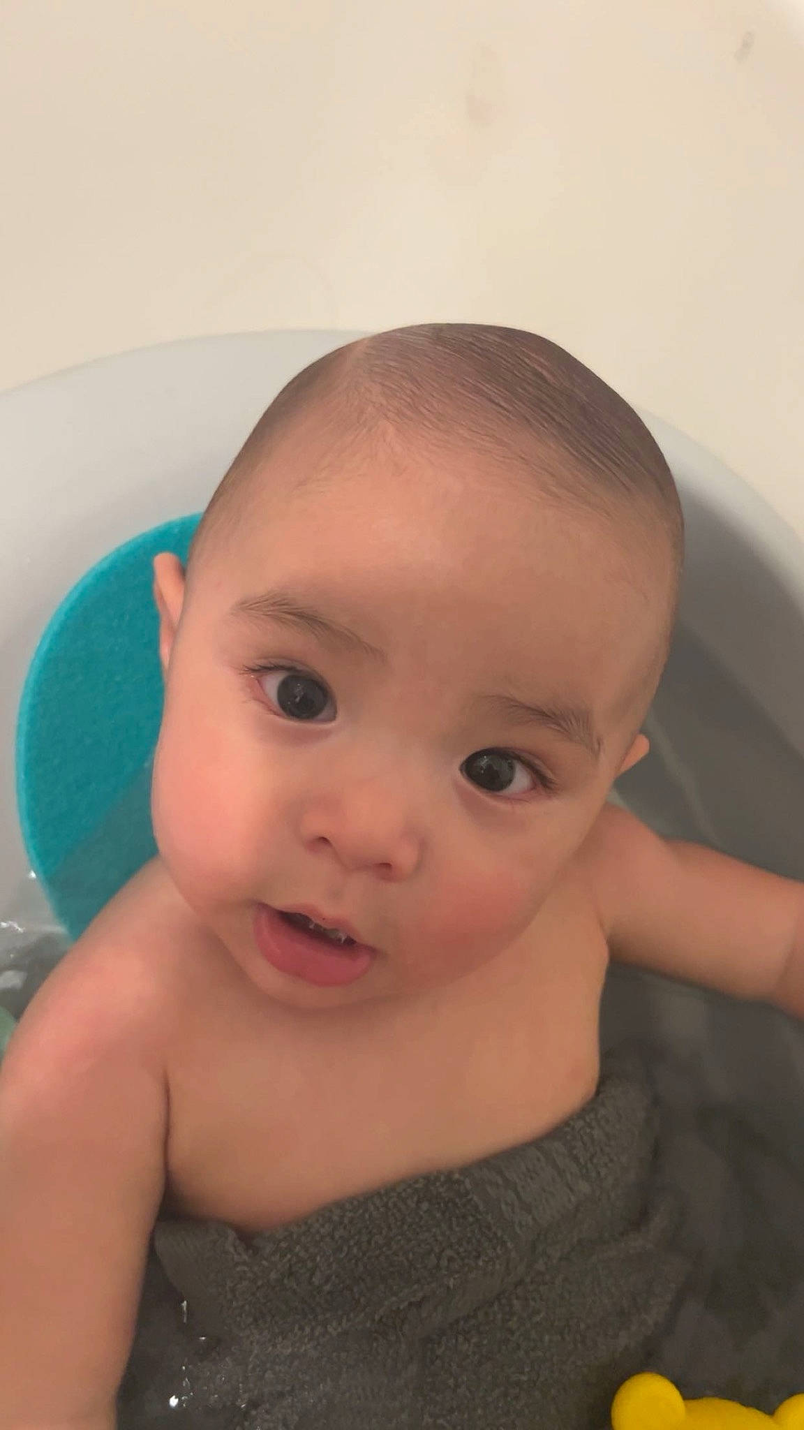 Josiah joined the competition — help win amazing prizes! baby, baby_bathing, bathing, bathroom, bathtub, cheek, chest, ear, eyebrow, eyelash, fluid, forehead, iris, jaw, lip, mouth, neck, nose, person, skin