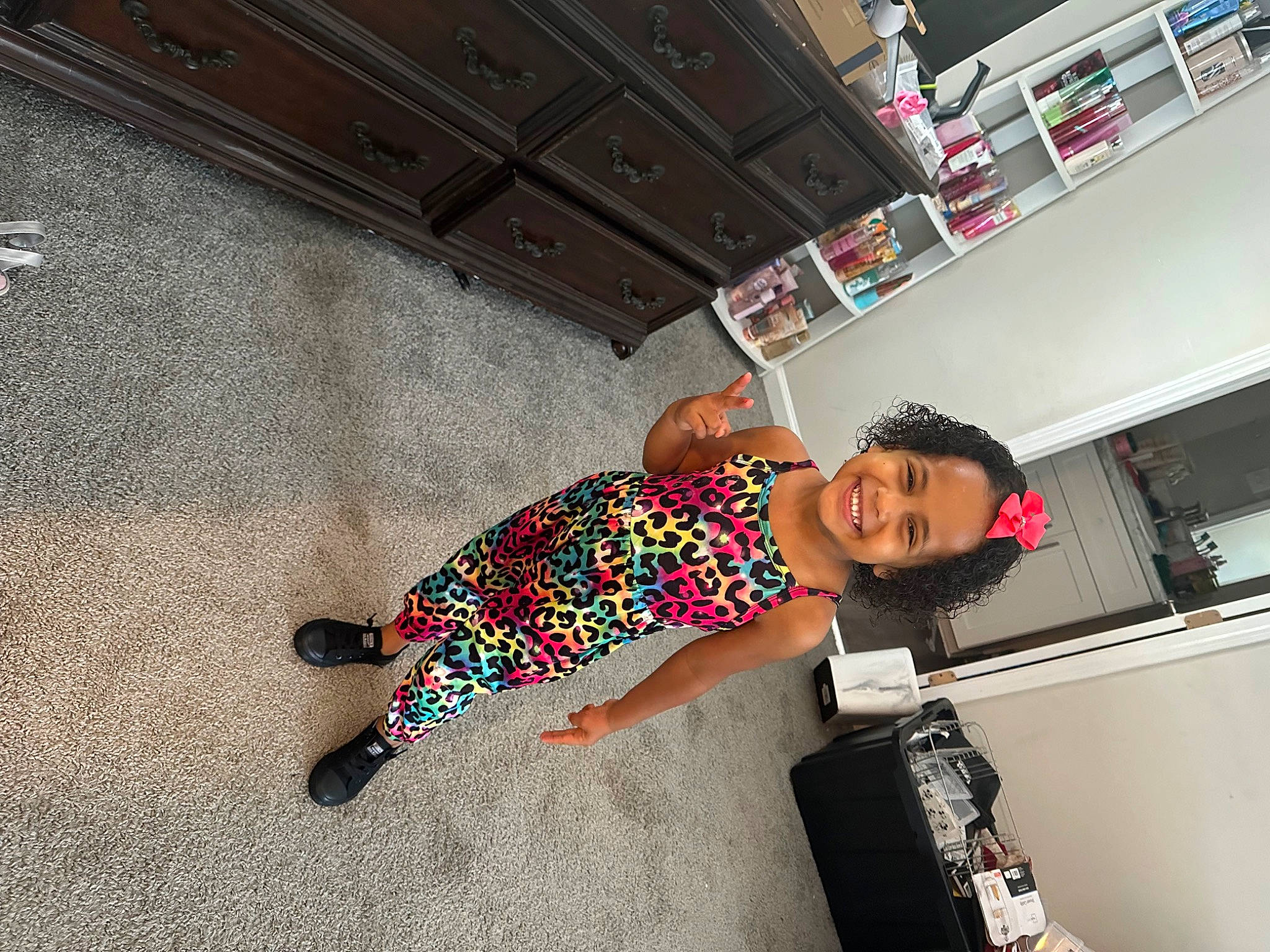 Kalilah is registered to the contest to win money with this photo: automotive_design, ceiling, concrete, floor, flooring, fun, happy, home_appliance, house, human_leg, joy, leisure, pattern, person, room, sandal, smile, t_shirt, thigh, toddler