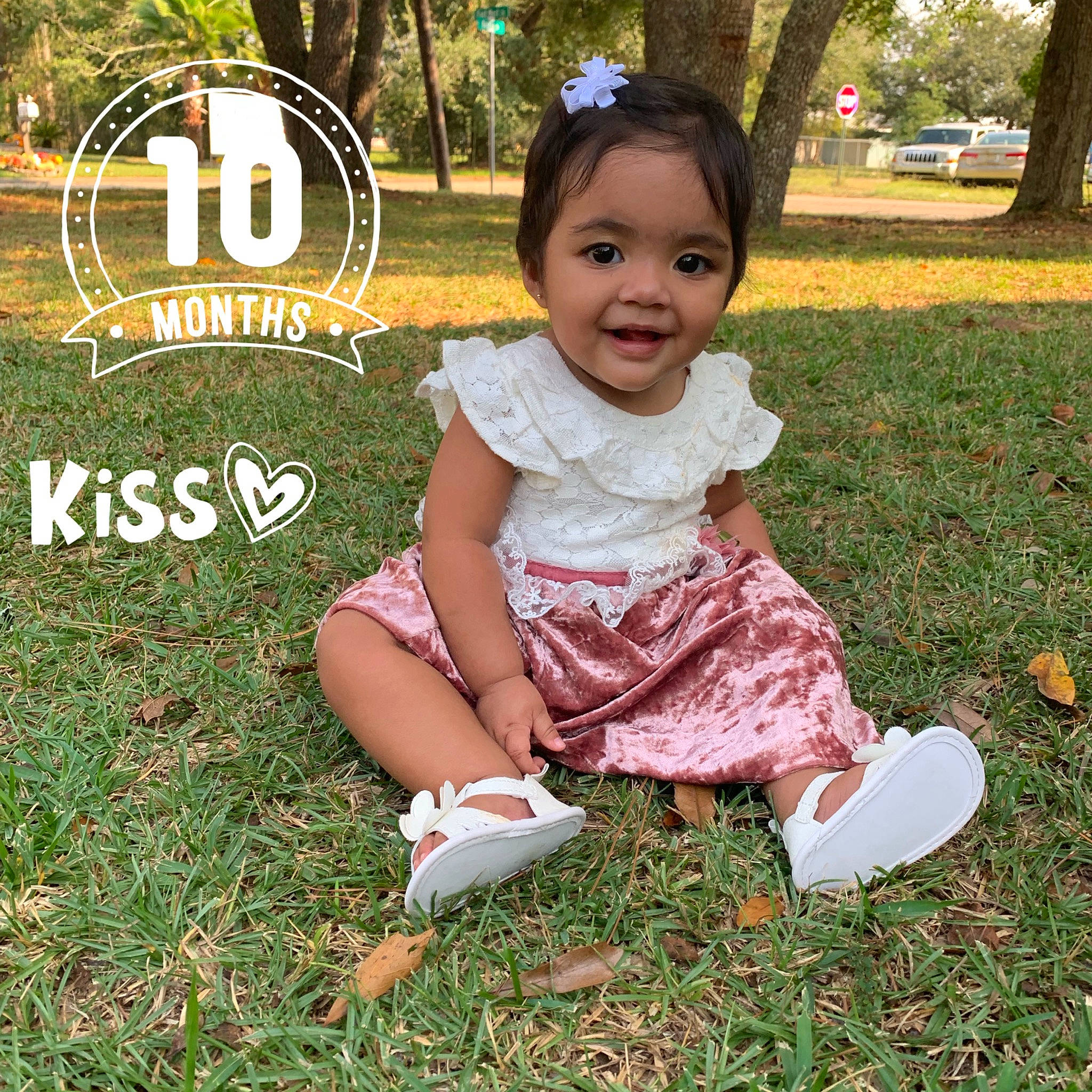 Valerie joined the competition — help win amazing prizes! baby, baby_toddler_clothing, child, child_model, cool, dress, grass, happy, joy, pattern, person, plant, play, shoe, sitting, skin, sleeve, smile, summer, t_shirt