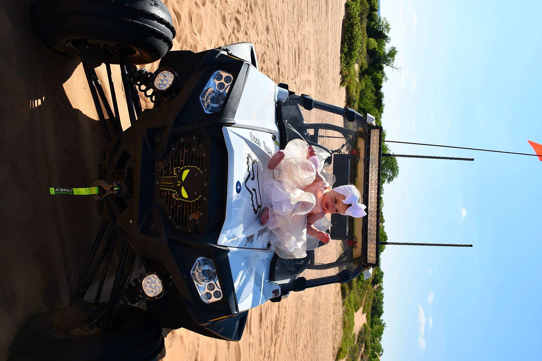 Braylea joined the competition — help win amazing prizes! adventure, backpack, bag, event, fun, hat, headwear, leisure, luggage_and_bags, motor_vehicle, official, person, personal_protective_equipment, pole, recreation, rope, sky, toddler, tree, wire