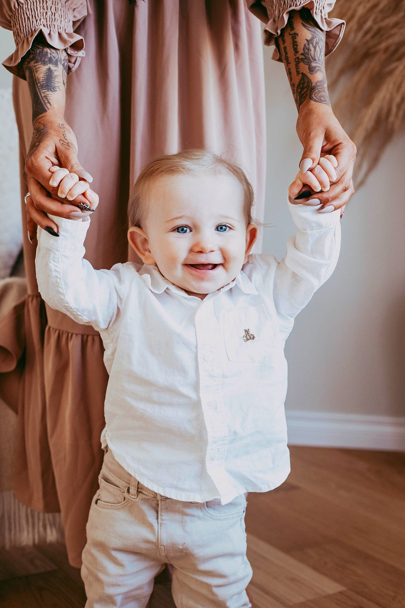 Braxtyn joined the competition — help win amazing prizes! baby, baby_toddler_clothing, fawn, finger, flash_photography, fun, gesture, hand, happy, joint, joy, mammal, person, pink, shoulder, skin, sleeve, smile, textile, toddler