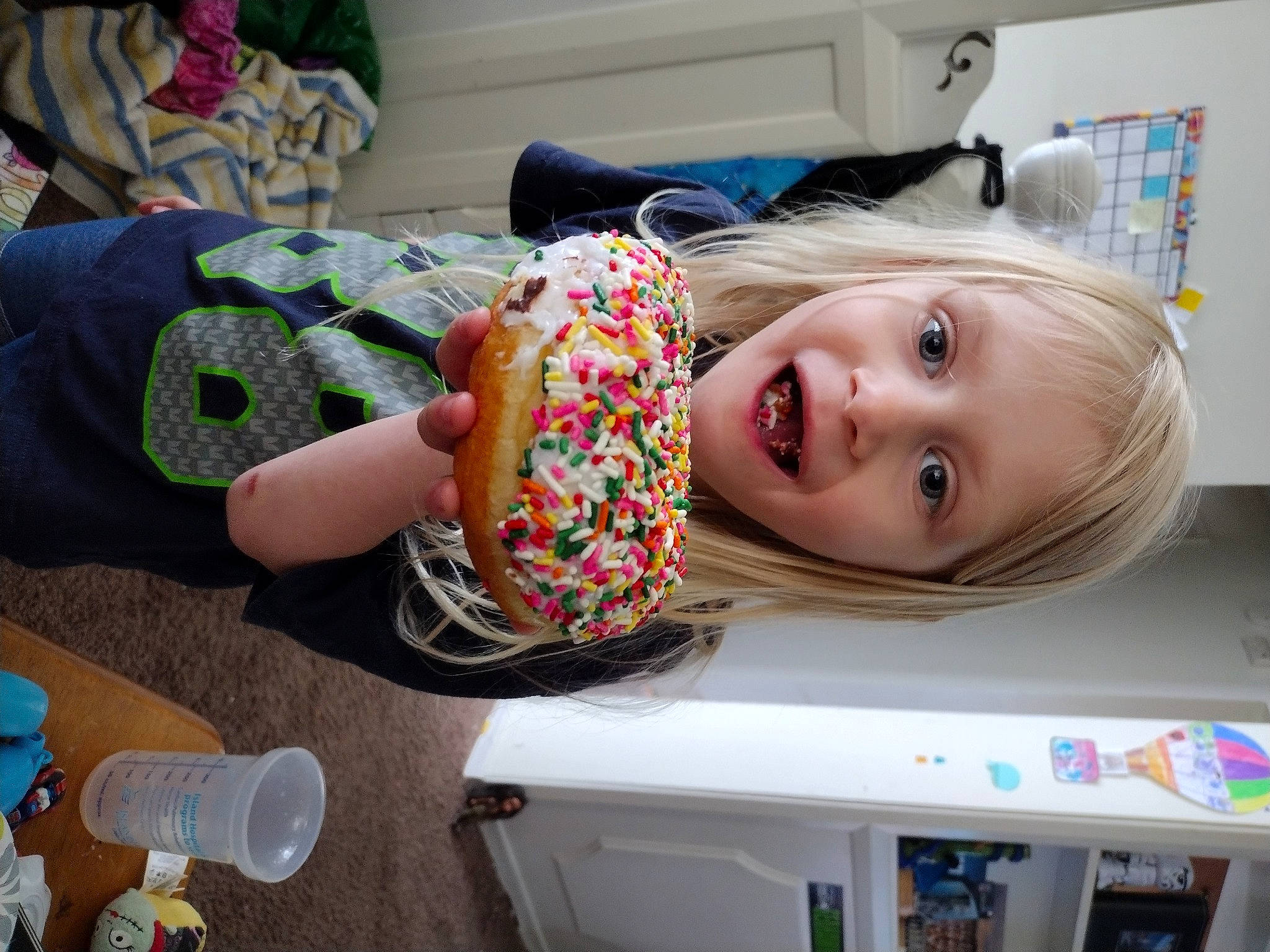 Lilyanna joined the competition — help win amazing prizes! baby, baby_laughing, baby_toddler_clothing, cheek, child, comfort, eyelash, face, fun, happy, iris, lip, mouth, person, plastic_bottle, room, smile, t_shirt, toddler, vacation