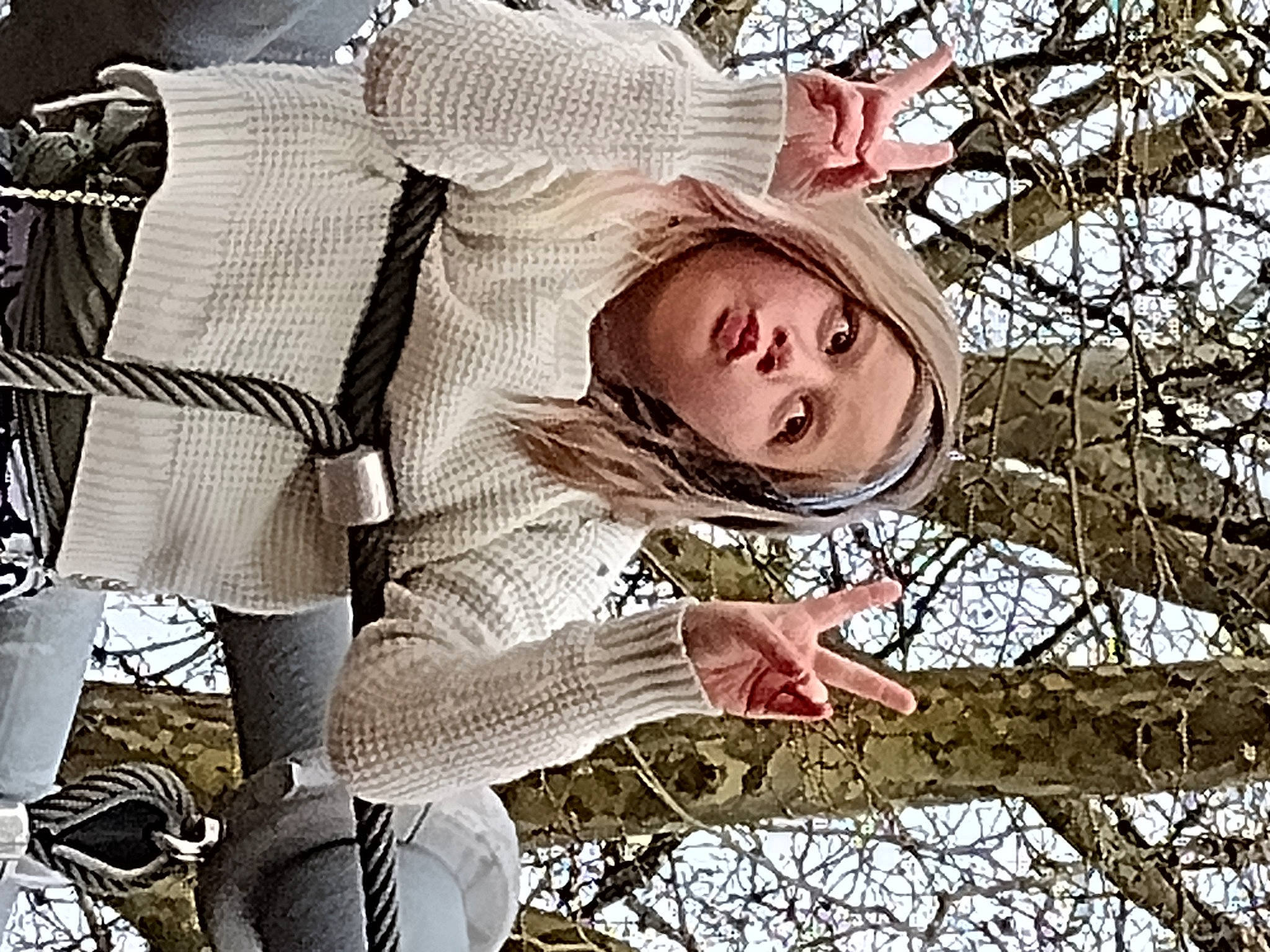 Mackenzie joined the competition — help win amazing prizes! fun, grass, happy, human_leg, leisure, luggage_and_bags, pattern, people_in_nature, person, plaid, plant, portrait_photography, sitting, street_fashion, tree, twig, vintage_clothing, white, window, winter