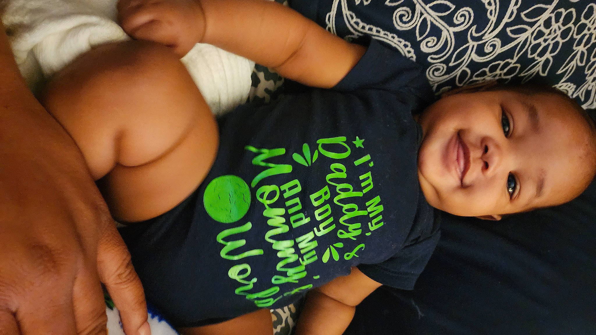 Jariah is registered to the contest to win money with this photo: abdomen, active_tank, black_hair, chest, cool, elbow, happy, head, human_body, joint, joy, mouth, muscle, neck, pattern, person, sleeve, smile, t_shirt, thigh