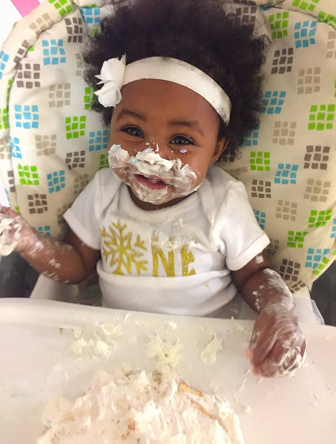 Nola is registered to the contest to win money with this photo: baby, child, comfort_food, food, head, joy, person, toddler