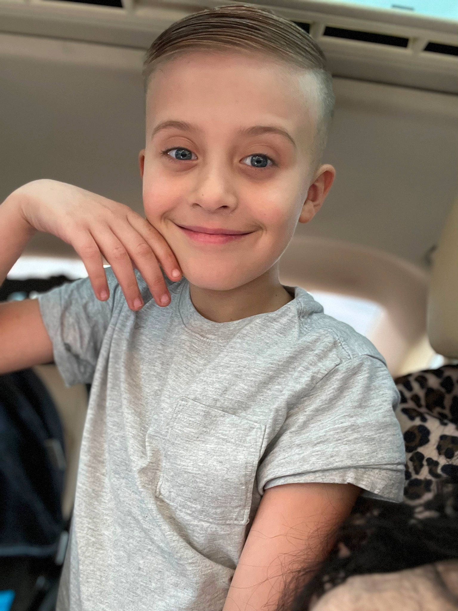 Bentley joined the competition — help win amazing prizes! cheek, child, chin, elbow, eye, eyebrow, eyelash, flash_photography, forehead, fun, gesture, hairstyle, happy, joy, neck, nose, person, skin, sleeve, smile