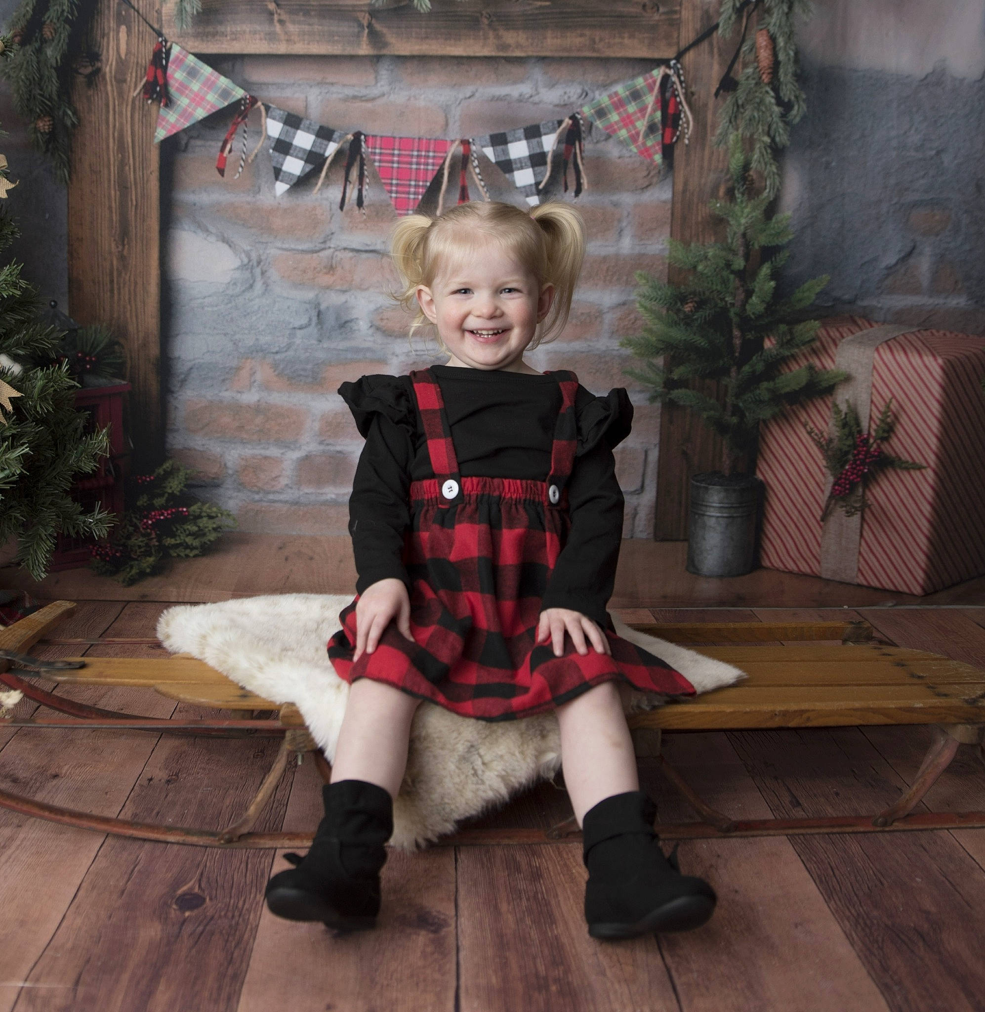 Mina Jade is registered to the contest to win money with this photo: child, child_model, costume, design, joy, pattern, person, plaid, sitting, tartan, textile, toddler