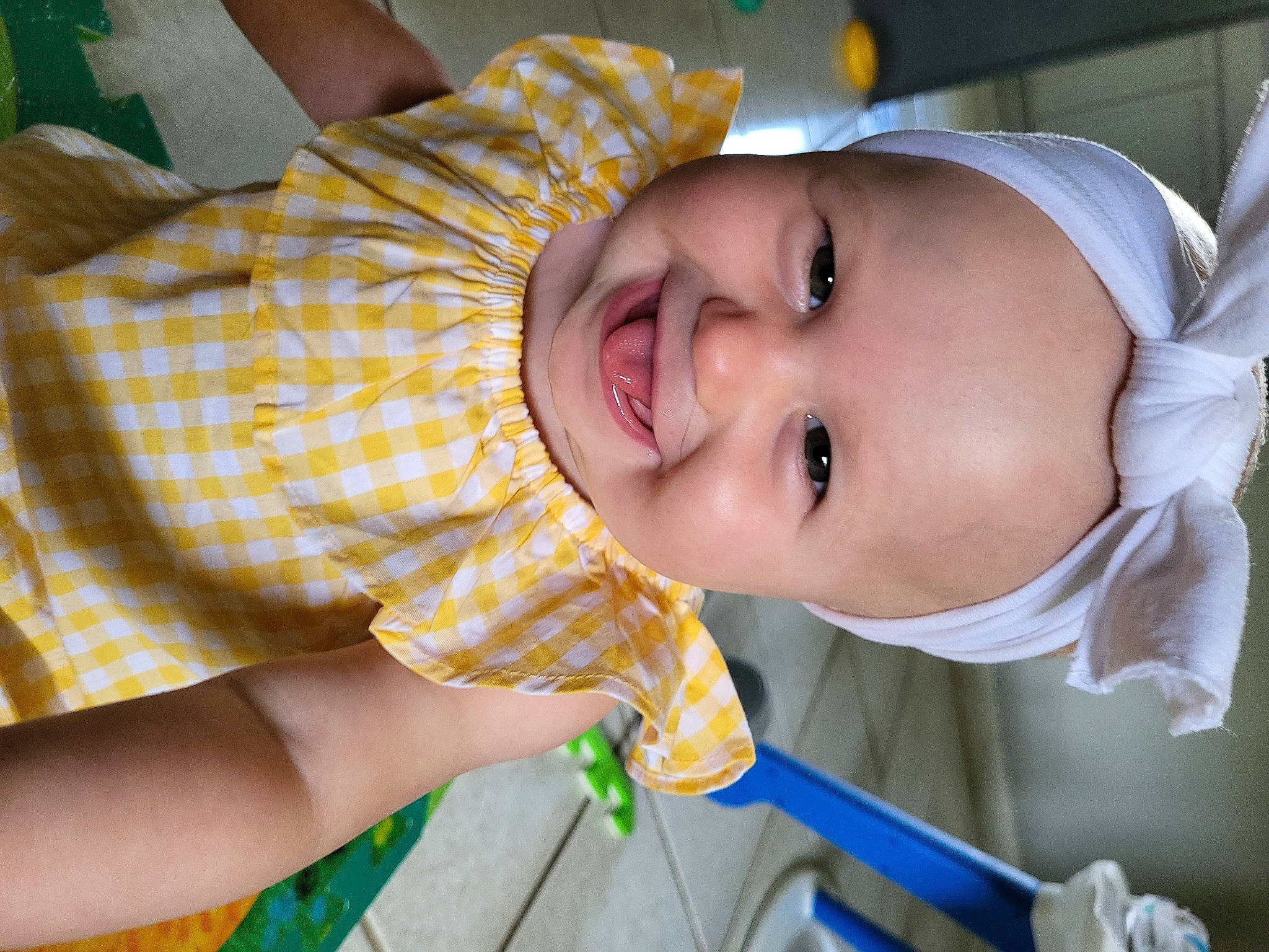 Kyra is registered to the contest to win money with this photo: baby, baby_laughing, baby_toddler_clothing, beauty, cheek, child, event, eye, fun, grass, happy, hat, headgear, iris, joy, lip, mouth, nose, person, skin