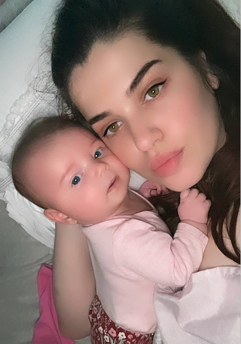 Adela is registered to the contest to win money with this photo: black_hair, cheek, chin, eye, eyebrow, eyelash, face, facial_expression, flash_photography, forehead, gesture, happy, interaction, iris, lip, mouth, nose, person, pink, skin