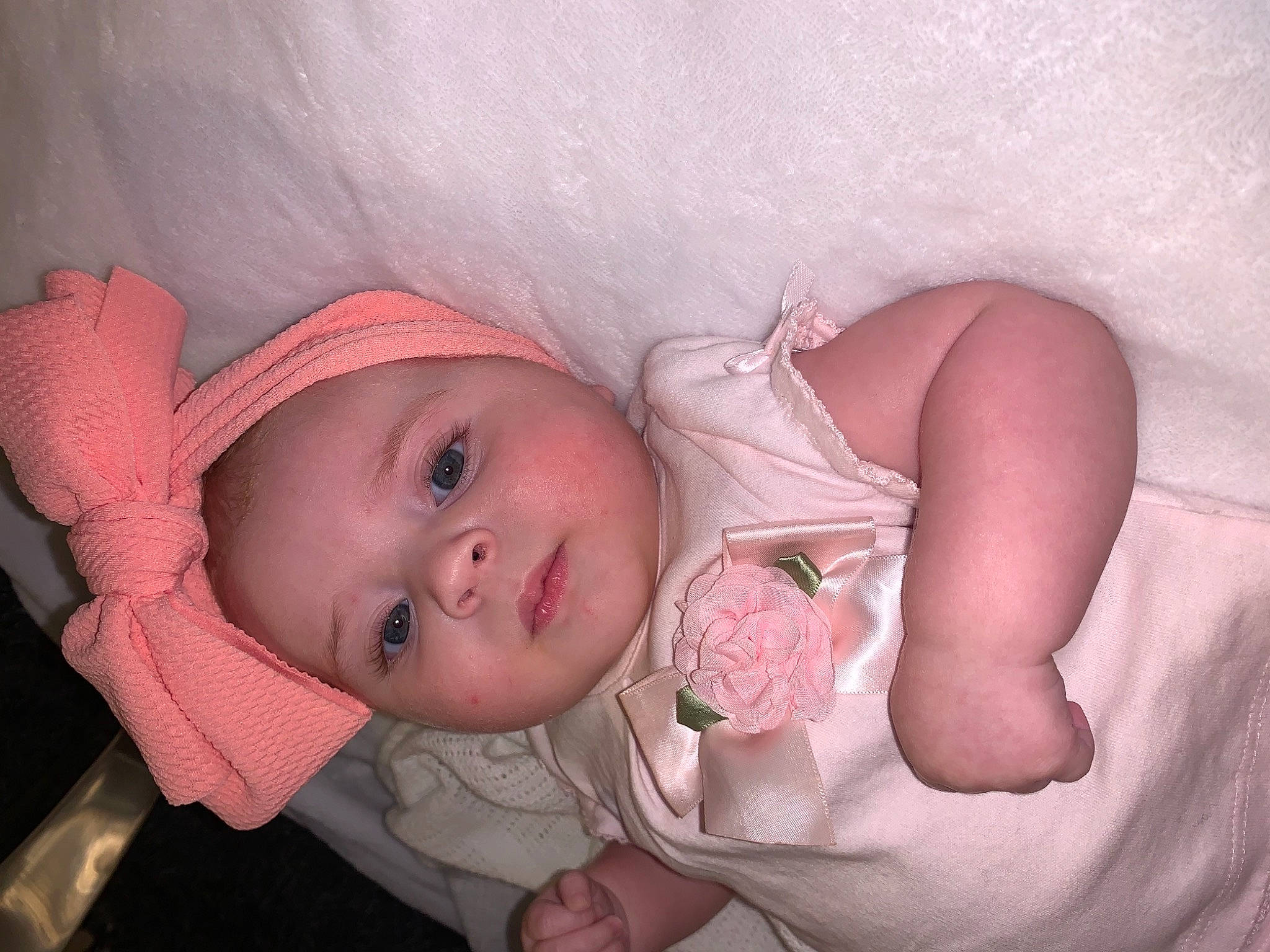 Darcie joined the competition — help win amazing prizes! arm, baby, cheek, dress, ear, eye, eyebrow, eyelash, hand, head, headwear, human_body, iris, leg, lip, mouth, neck, nose, person, pink