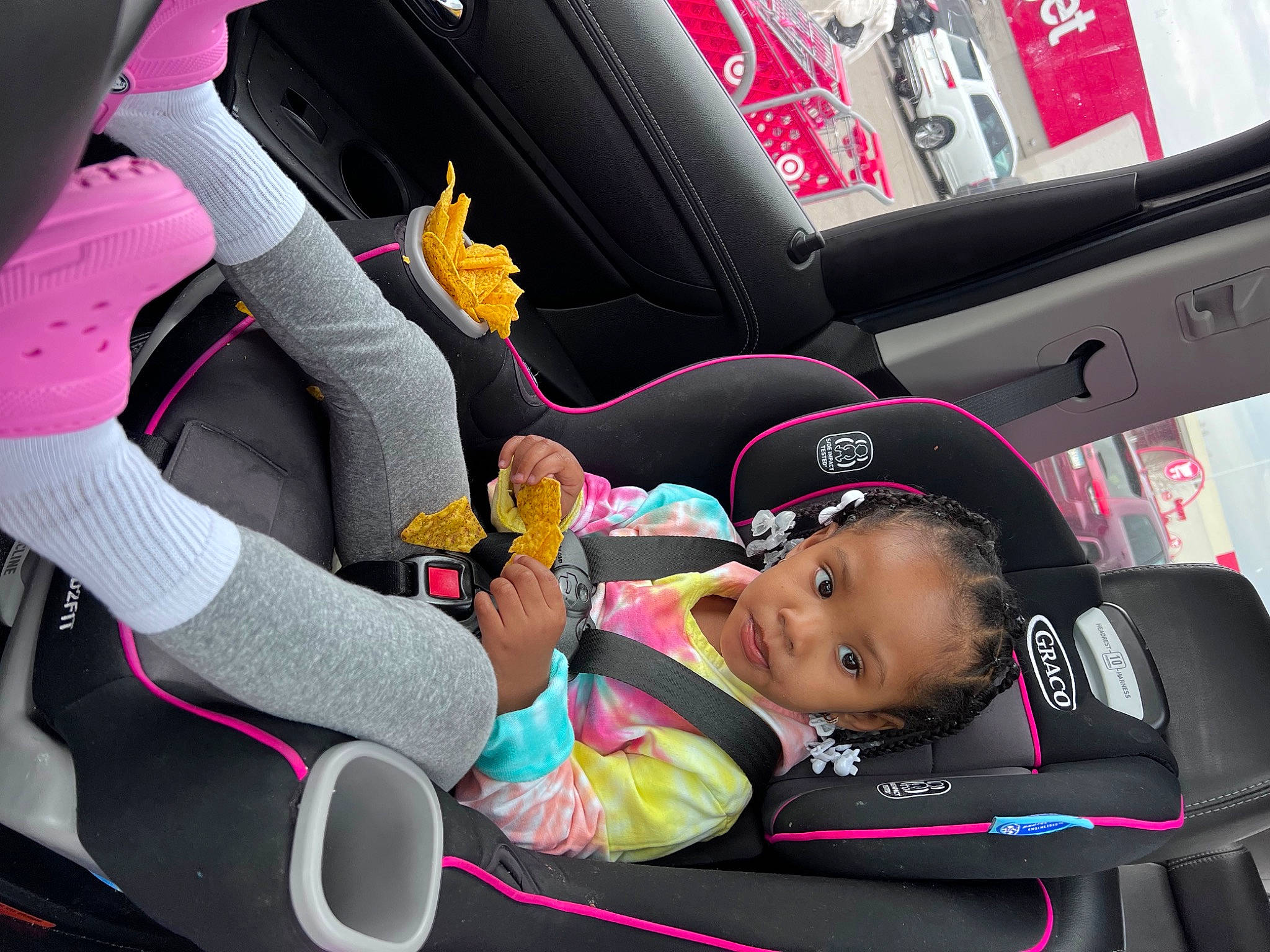 Ambrielle is registered to the contest to win money with this photo: arm, auto_part, automotive_design, automotive_exterior, car, car_seat, car_seat_cover, family_car, finger, helmet, luxury_vehicle, motor_vehicle, person, personal_protective_equipment, racing, steering_part, steering_wheel, toddler, vehicle, vehicle_door
