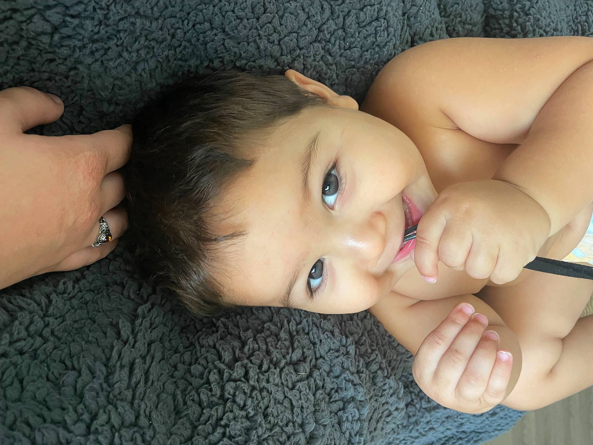 Noah is registered to the contest to win money with this photo: cheek, eye, eyebrow, eyelash, face, finger, flash_photography, forehead, gesture, hair, hand, happy, head, iris, joint, lip, mouth, neck, nose, person