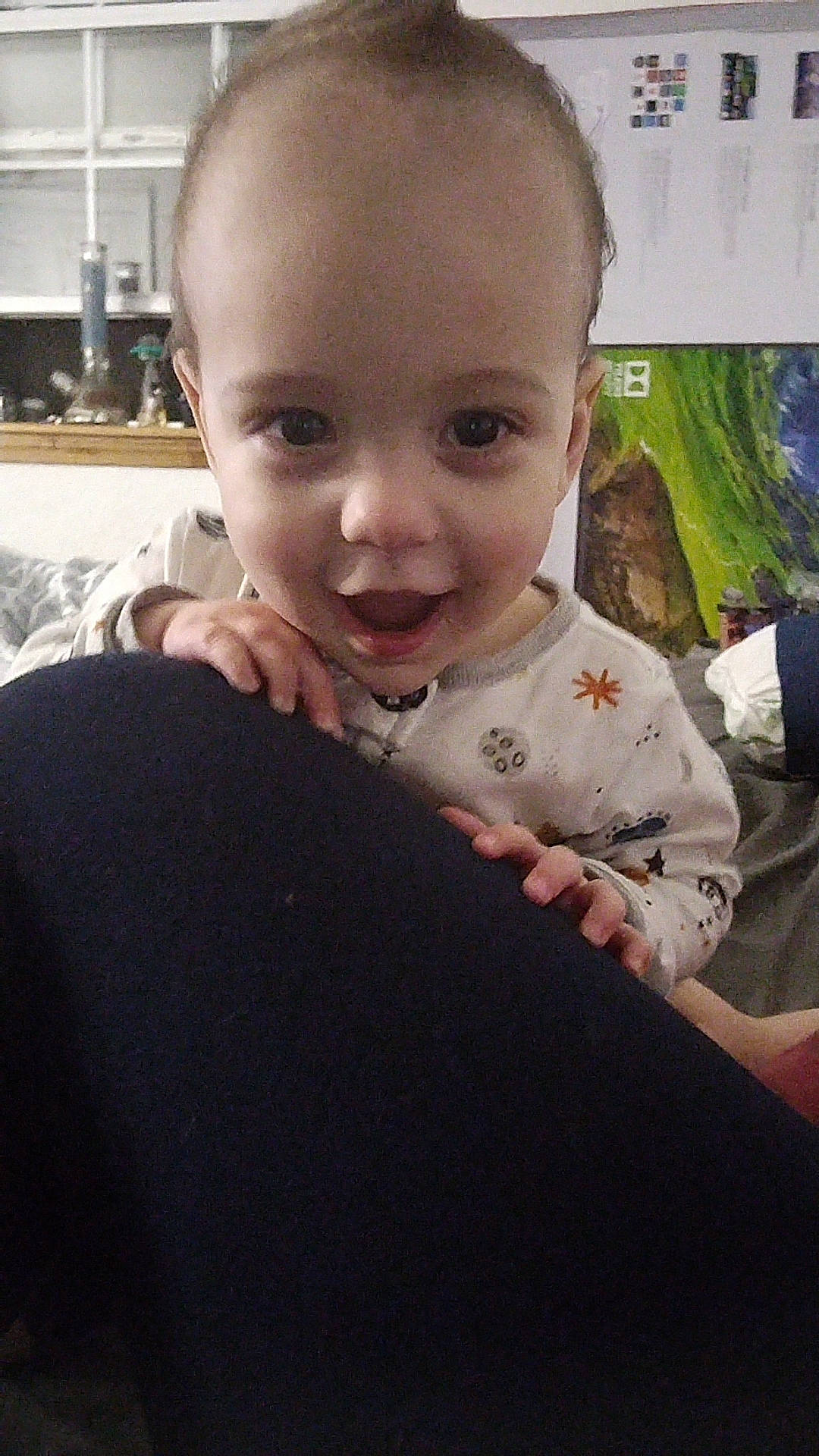 Atreus joined the competition — help win amazing prizes! baby, baby_products, baby_toddler_clothing, cheek, child, comfort, ear, flooring, fun, gesture, happy, iris, nose, person, room, sitting, skin, sleeve, smile, t_shirt