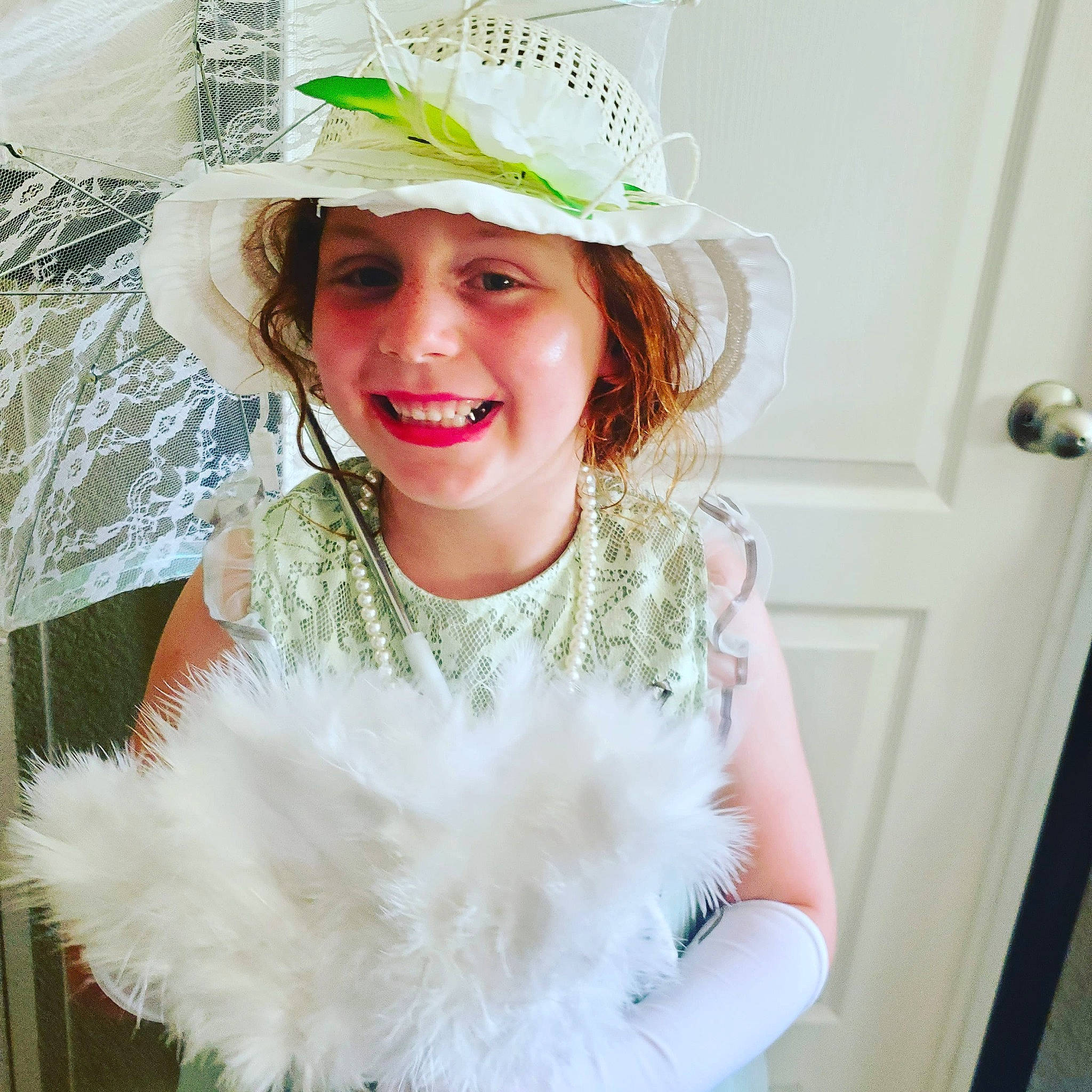 Angelle is registered to the contest to win money with this photo: cap, costume, costume_hat, door, event, fashion_accessory, fashion_design, fun, fur, fur_clothing, hair_accessory, happy, hat, headgear, headpiece, headwear, jewellery, joy, party_supply, person