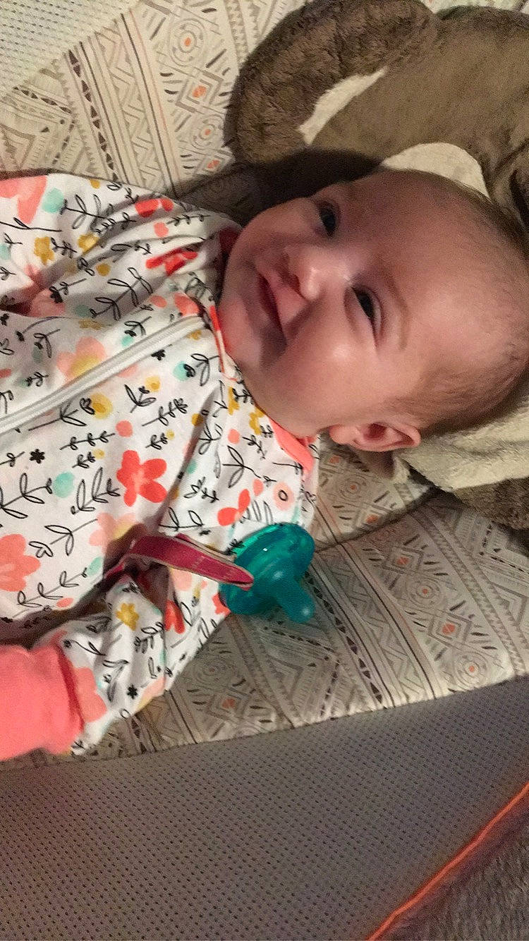 Oaklynn Reeves joined the competition — help win amazing prizes! baby, baby_products, baby_safety, baby_toddler_clothing, cheek, child, comfort, eye, face, flooring, happy, head, linens, pattern, person, skin, sleeve, smile, textile, toddler