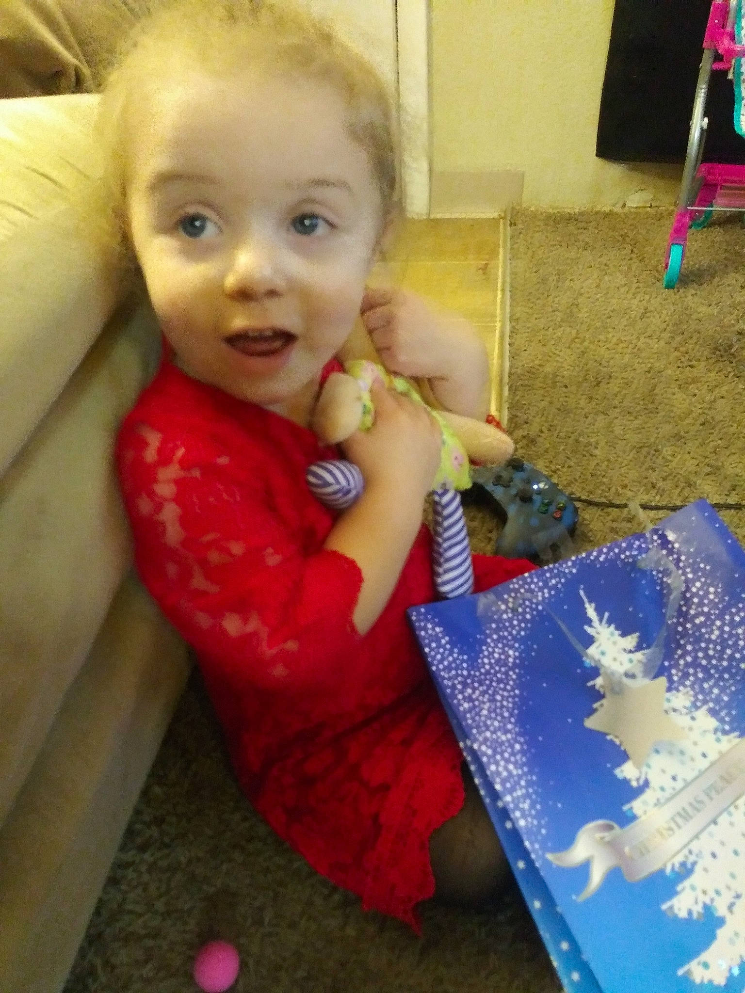 Savannah joined the competition — help win amazing prizes! baby, cheek, child, eye, face, head, lip, mouth, person, play, skin, smile, toddler