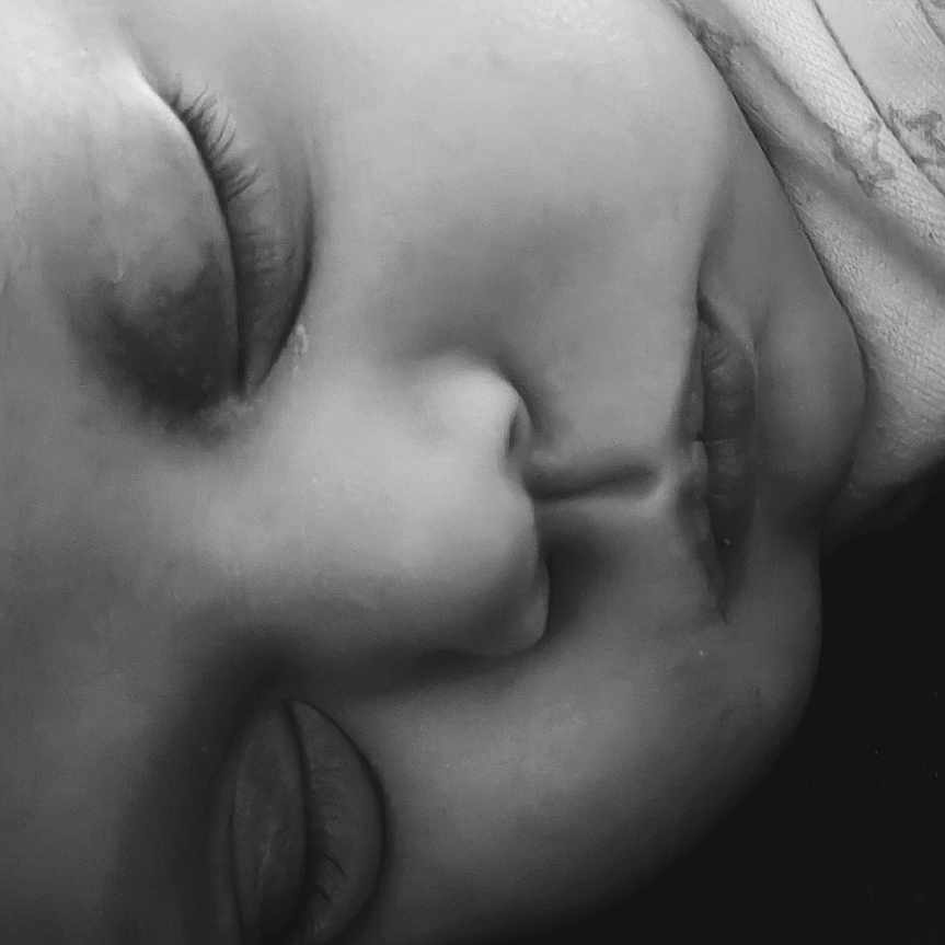 Roseana joined the competition — help win amazing prizes! baby, black_and_white, calm, child, close_up, cozy, cute, eyelashes, fabric, face, infant, newborn, peaceful, portrait, quiet, resting, serene, skin, sleeping, soft