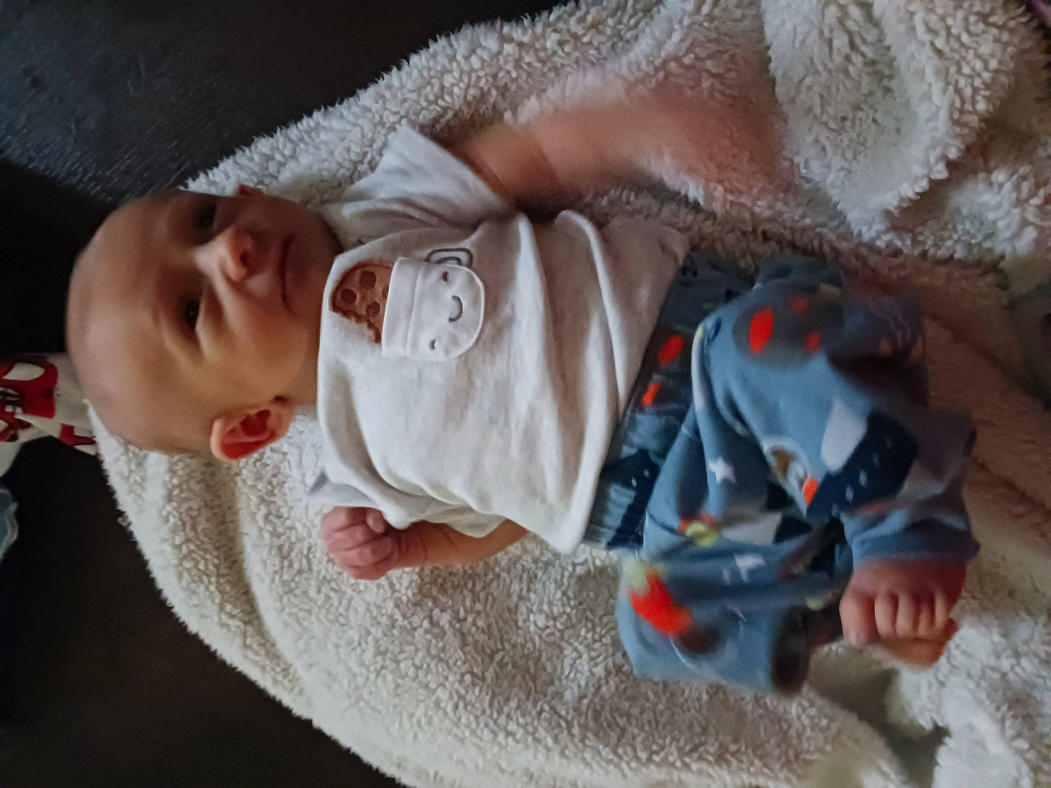 William is registered to the contest to win money with this photo: baby, baby_products, baby_toddler_clothing, cheek, child, comfort, fun, linens, mouth, nose, person, room, skin, toddler, tree, winter, wood