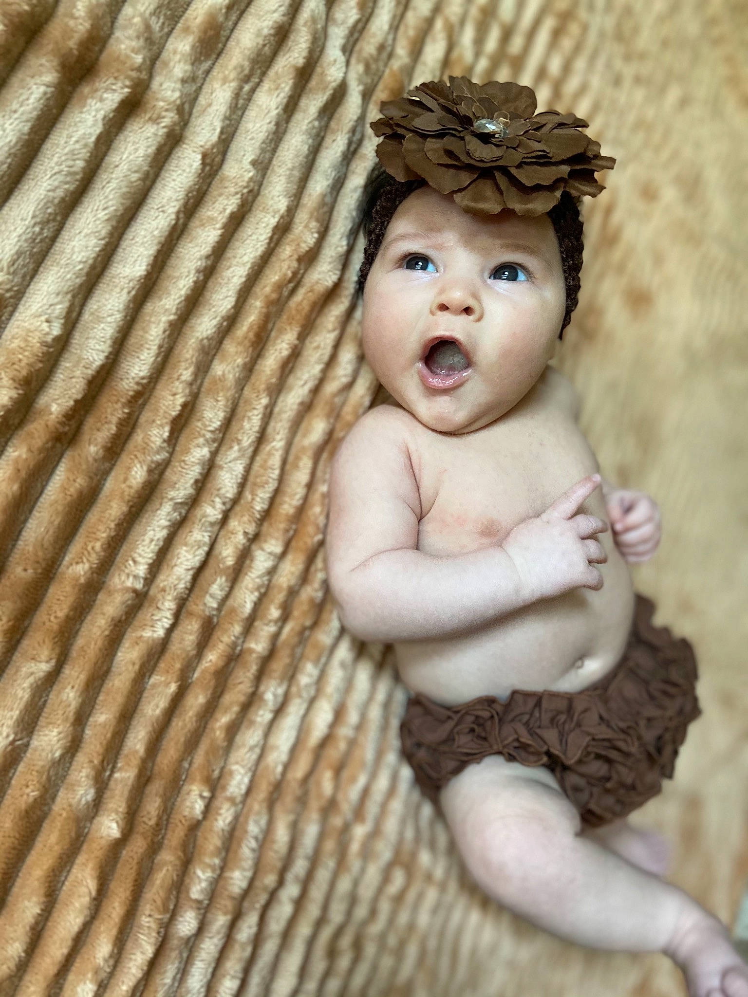 Adelyn joined the competition — help win amazing prizes! arm, art, baby, baby_toddler_clothing, cheek, chest, eye, eyelash, fawn, finger, happy, headwear, human_body, iris, lip, mammal, nose, person, skin, surprise