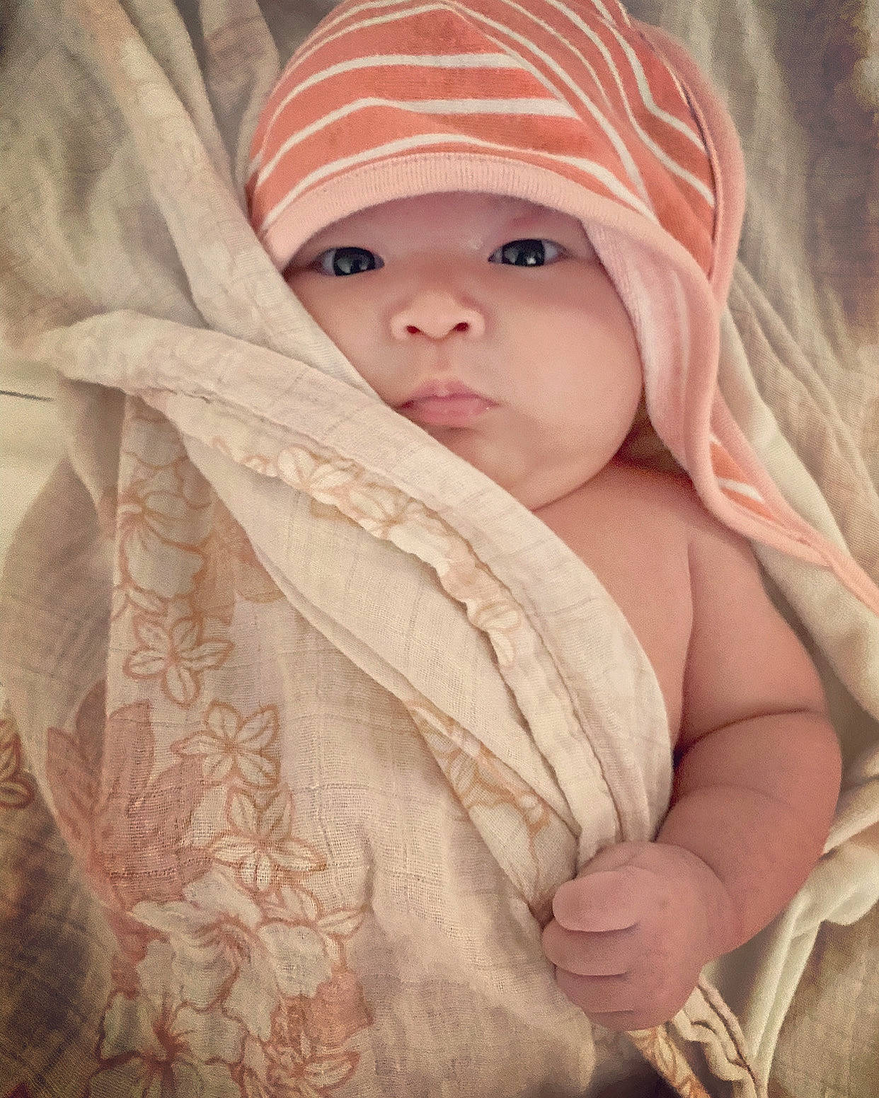 Lira joined the competition — help win amazing prizes! baby, cap, cheek, child, comfort, face, fashion_accessory, fur, headgear, headwear, human_body, linens, lip, peach, person, portrait_photography, shawl, skin, sleeve, toddler