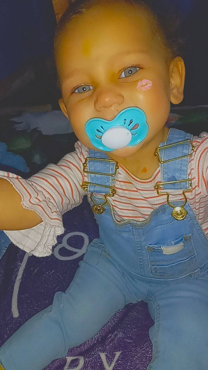 Avianna is registered to the contest to win money with this photo: baby_products, baby_toys, cheek, chest, child, doll, ear, electric_blue, eyelash, fun, gesture, happy, human_body, nose, person, plastic, plush, stuffed_toy, thumb, toy
