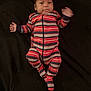 baby, bodypart, clothing, face, finger, fleece, hand, happy, head, knitwear, longsleeve, newborn, pajamas, pants, person, photography, portrait, sleeve, smile, standing