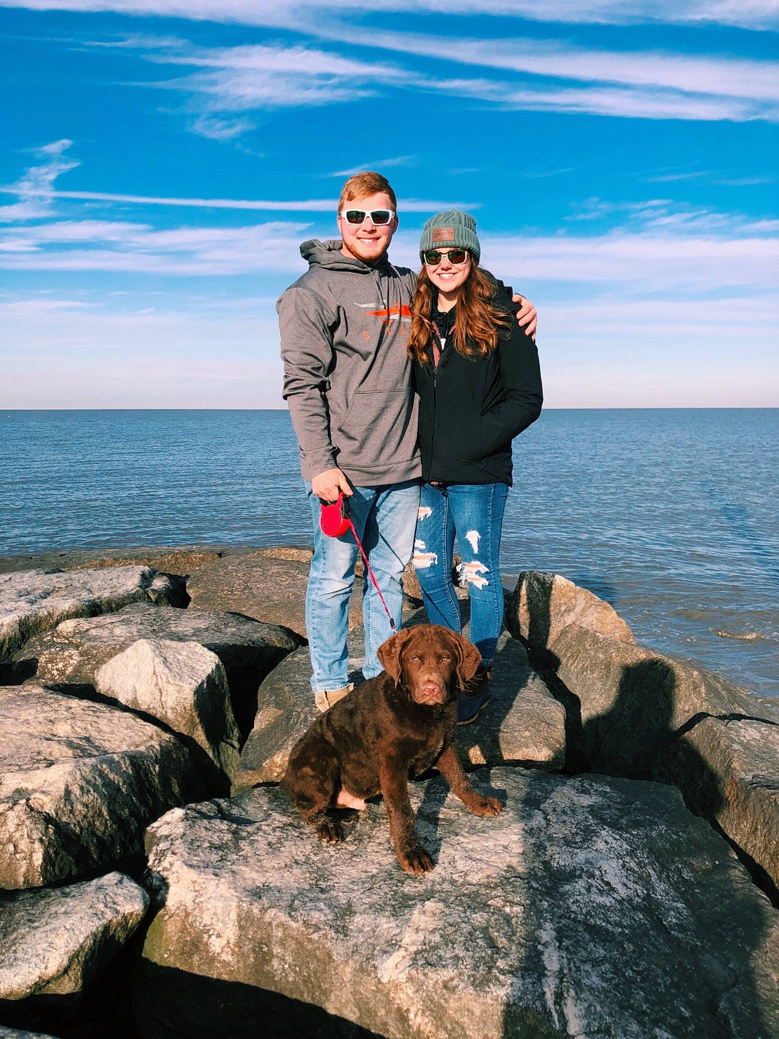 Creek joined the competition — help win amazing prizes! azure, blue, cloud, coastal_and_oceanic_landforms, fun, happy, headland, horizon, jacket, jeans, lake, landscape, leisure, people_in_nature, shore, sky, smile, travel, water, wood