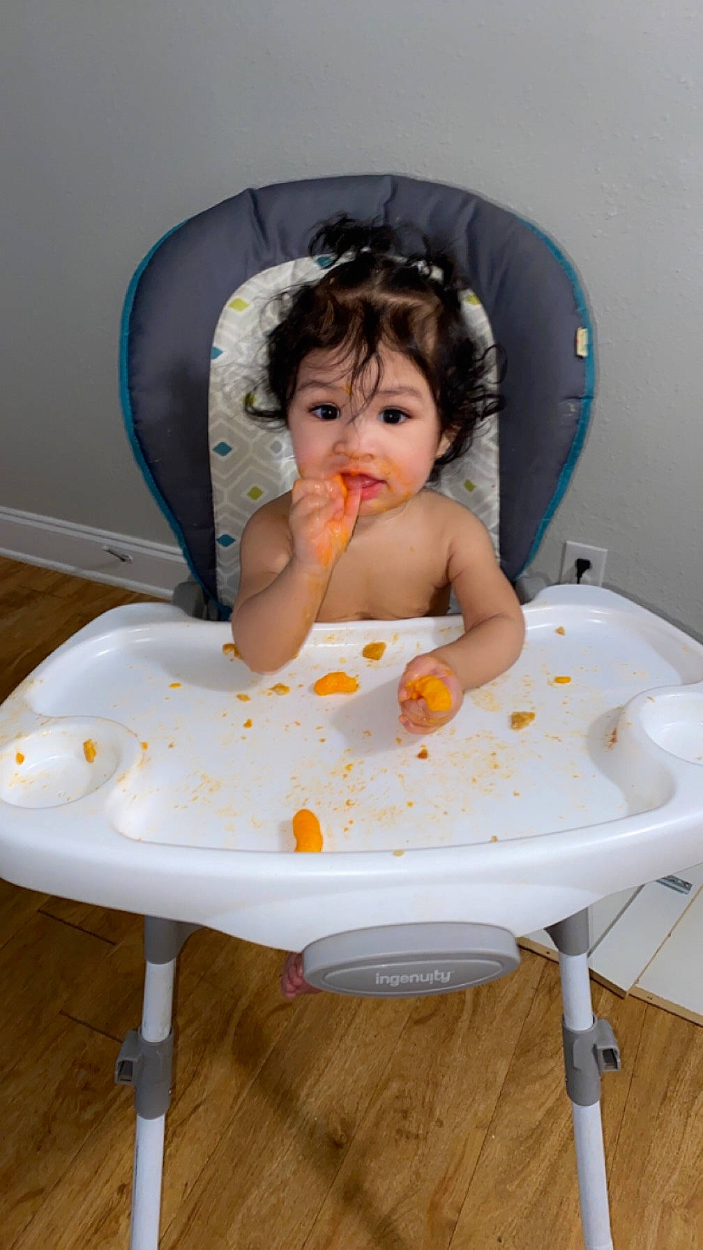 Brooklyn joined the competition — help win amazing prizes! baby, baby_products, baby_toddler_clothing, bathing, bib, chair, child, comfort, fun, happy, leisure, person, plastic, plumbing_fixture, product, room, sitting, table, thigh, toddler